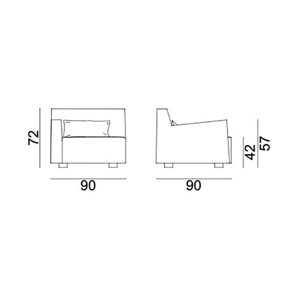 More 04 Easy Chair with Armrest Left