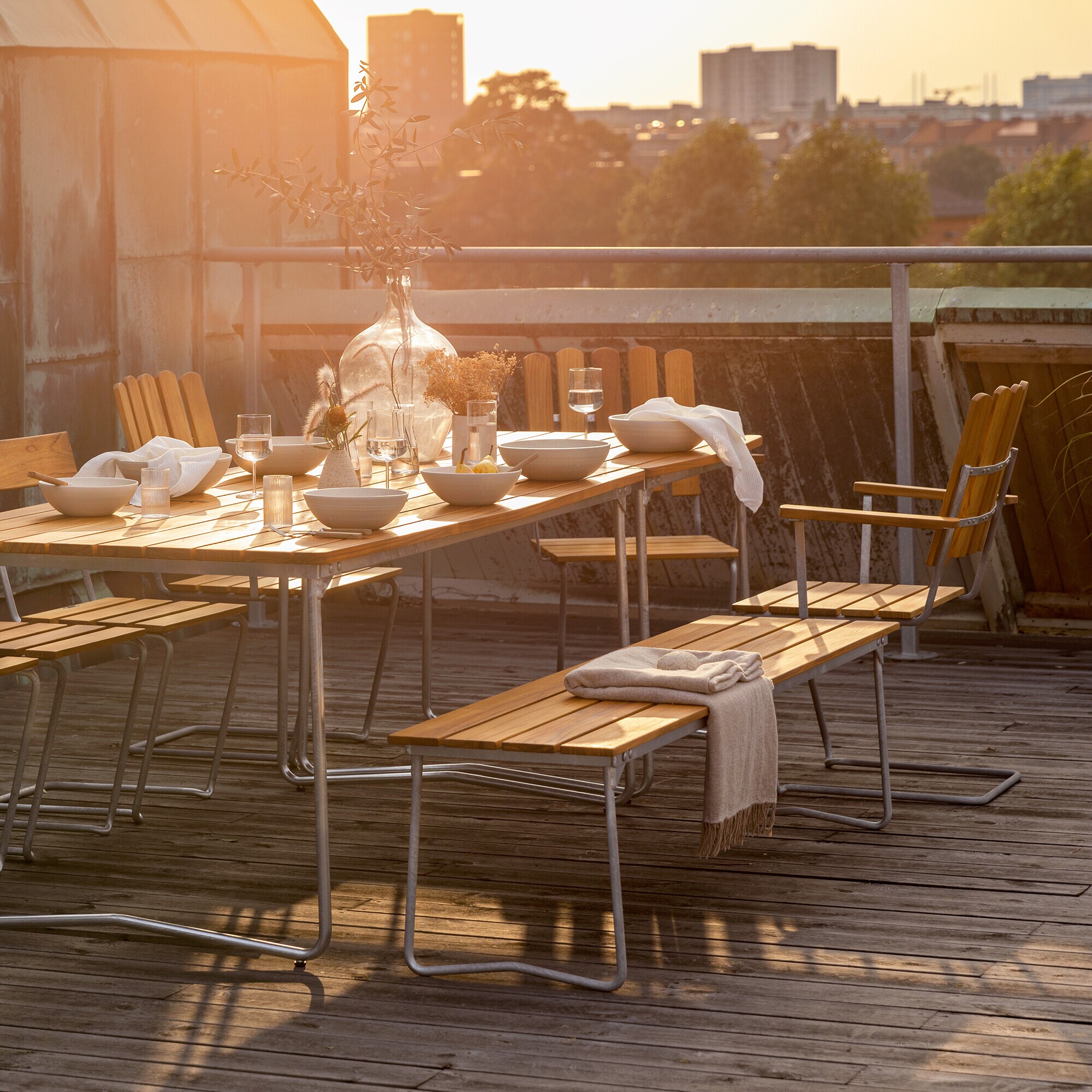 9 Garden Bench Foldable 170x40cm Teak