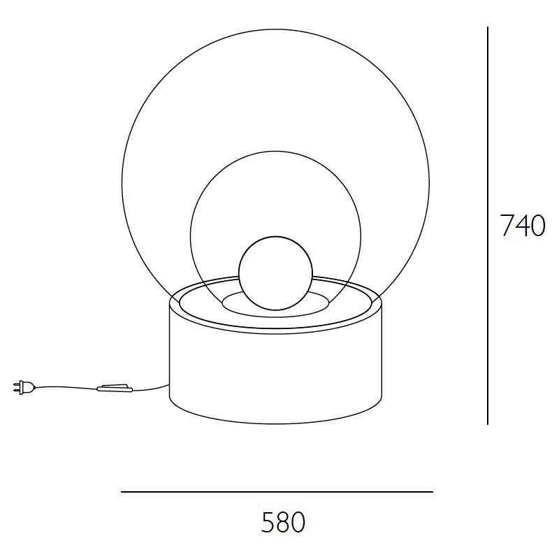 Boule Medium Floor Lamp Pedestal Marble