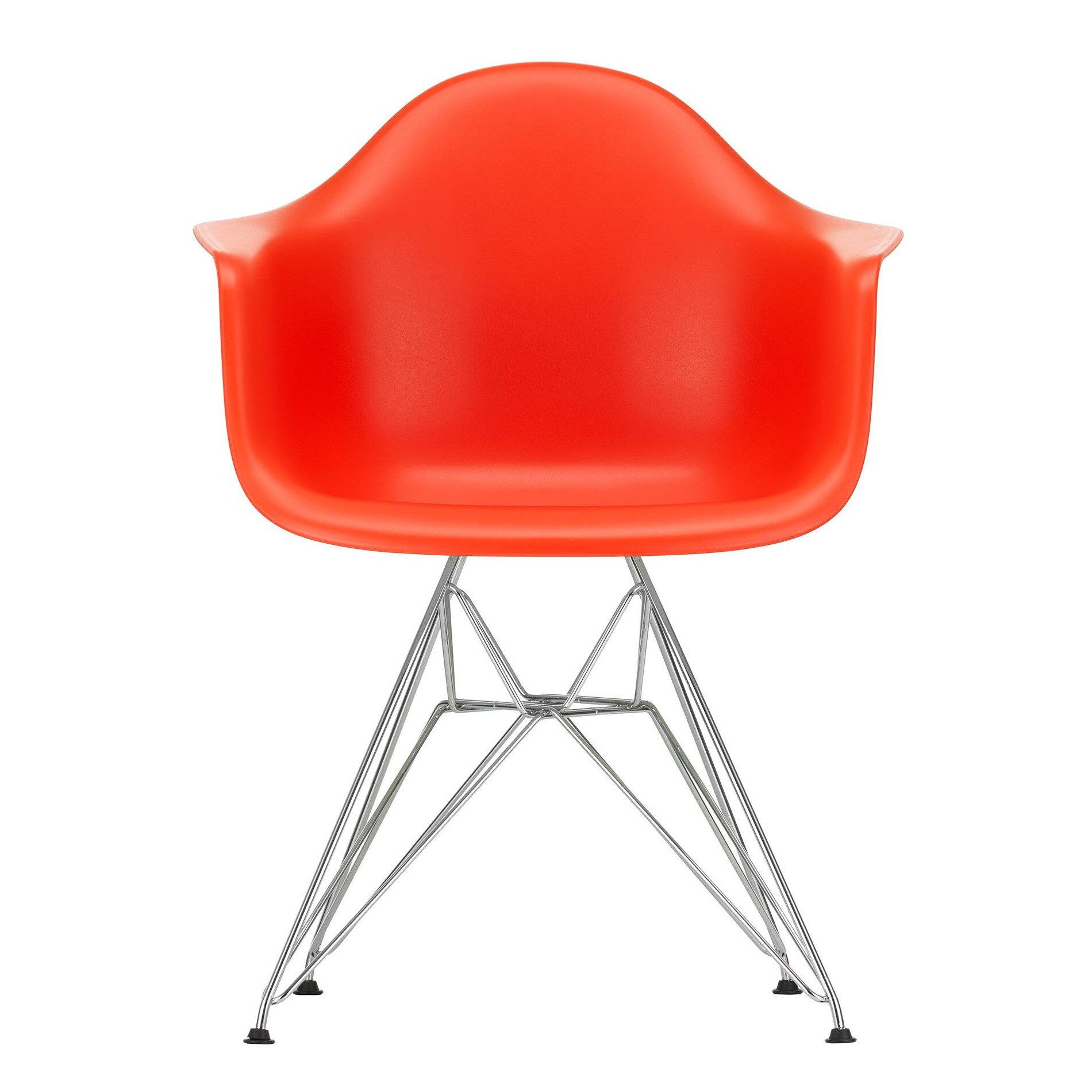 Eames Plastic Armchair DAR RE Chromed Base