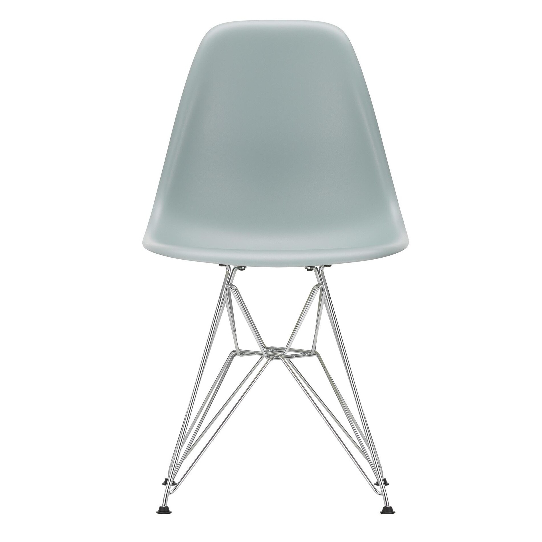 Eames Plastic Side Chair DSR RE Chromed Base