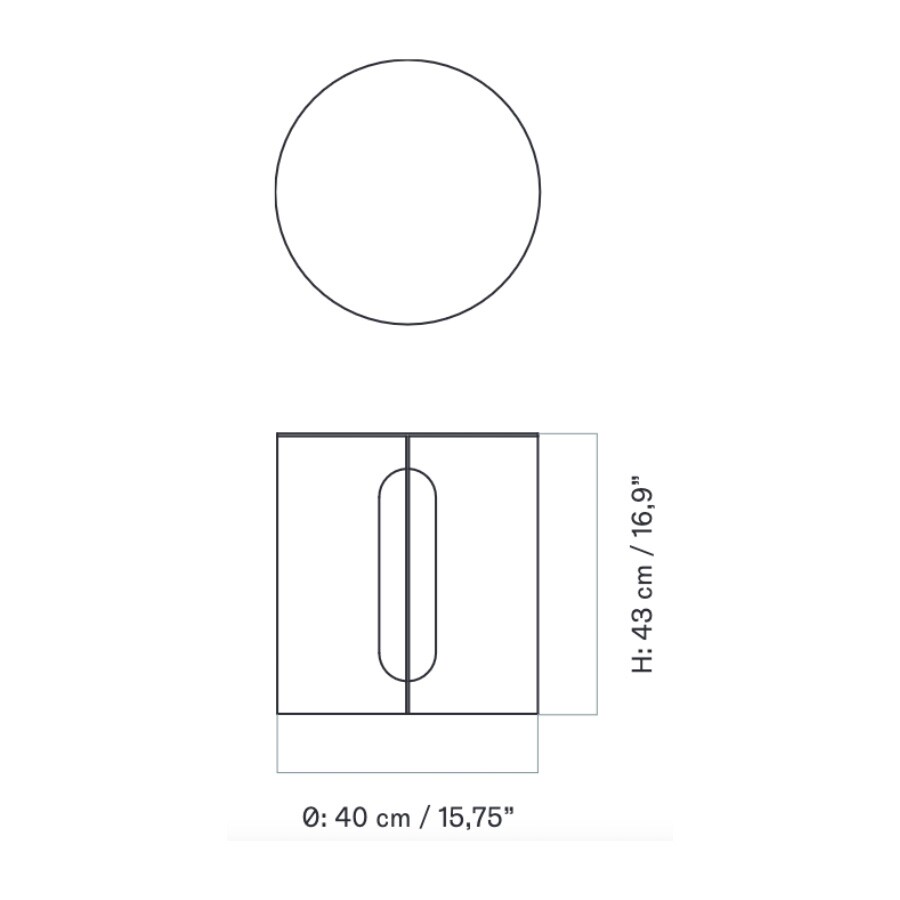 Androgyne Side Table Steel Ø 40cm