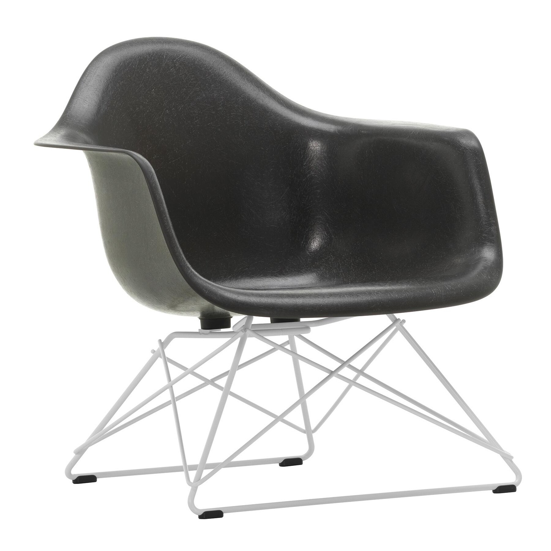 Eames Fiberglass Armchair LAR White Base