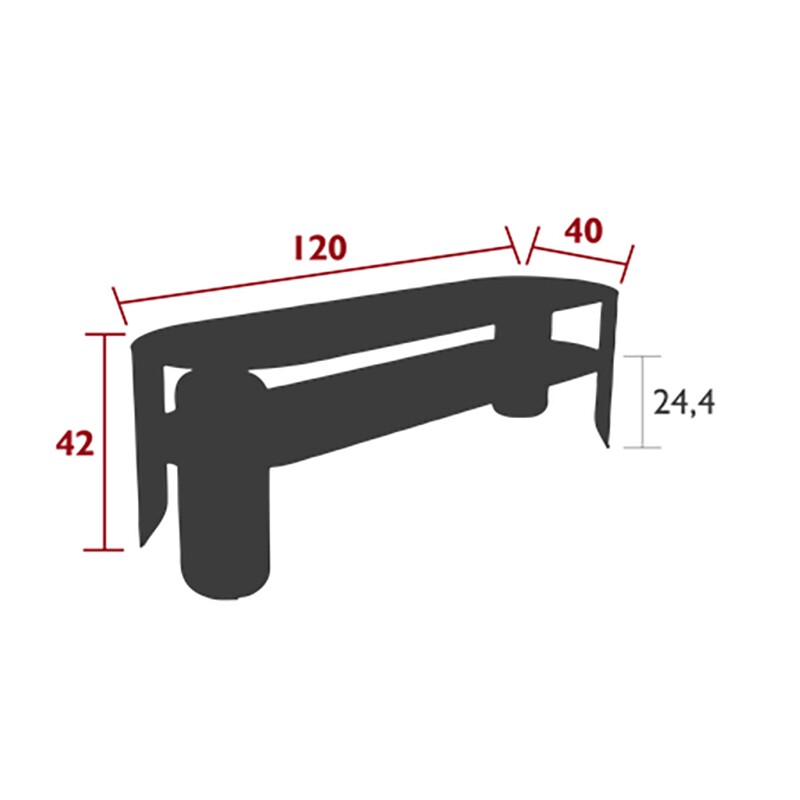 Bebop Garden Side Table 120x40cm