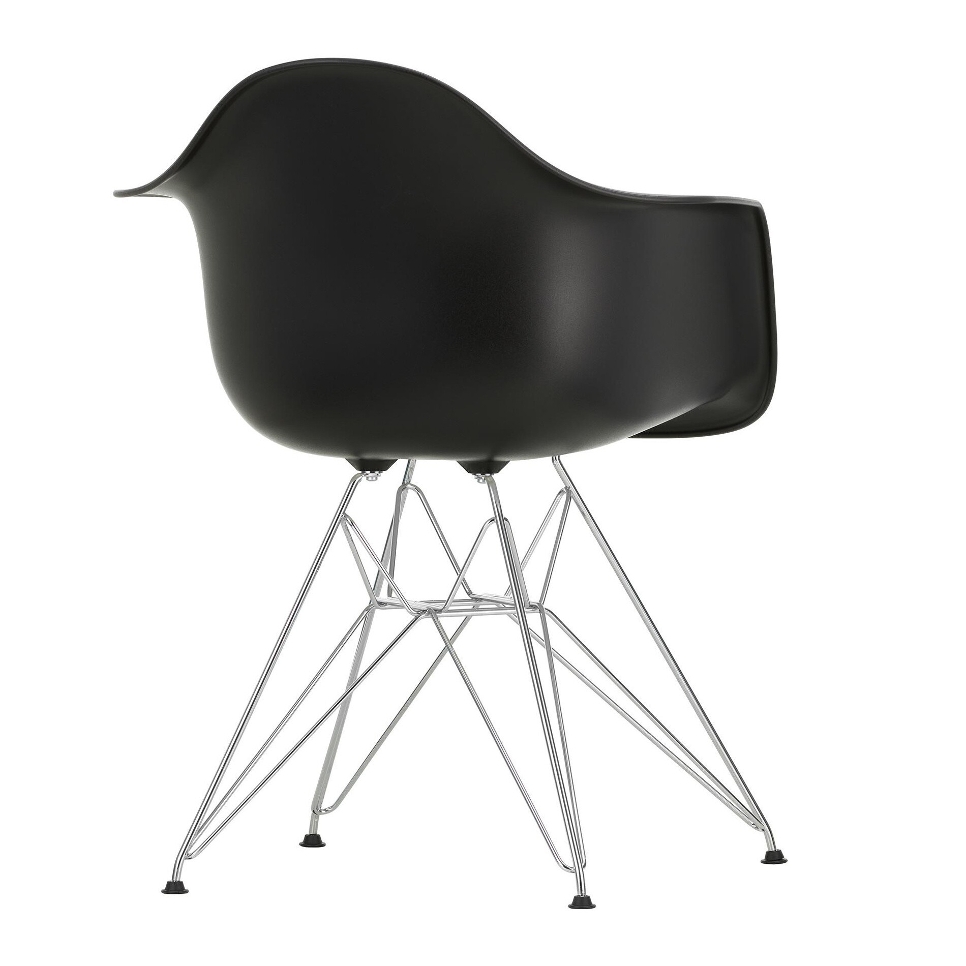 Eames Plastic Armchair DAR RE Chromed Base