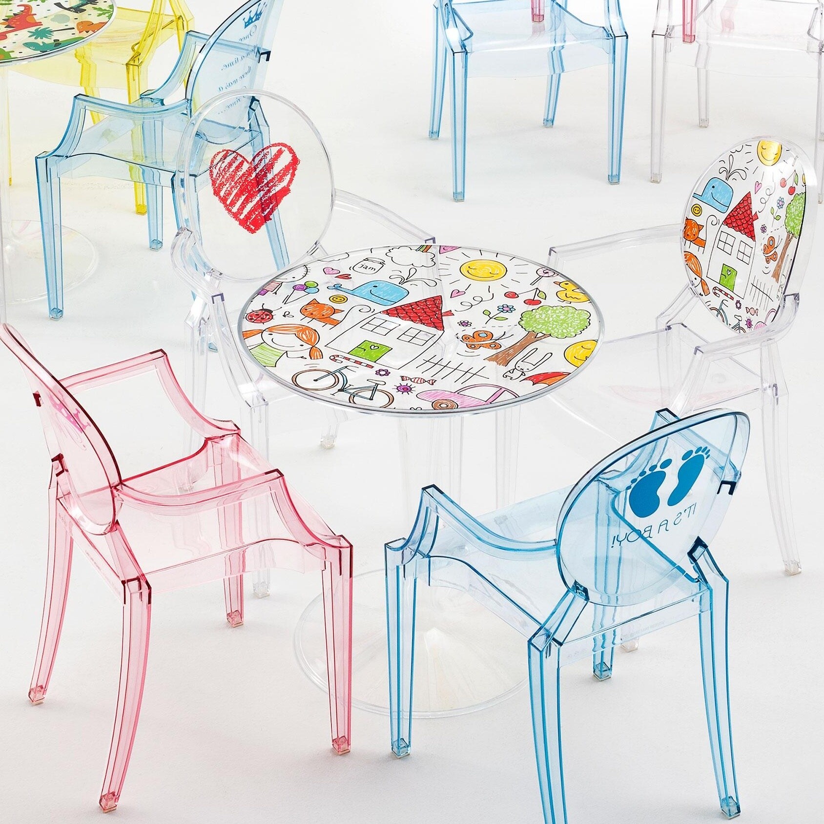 Lou Lou Ghost Children's Chair with Motive