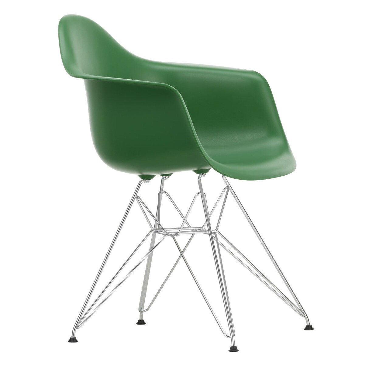 Eames Plastic Armchair DAR RE Chromed Base