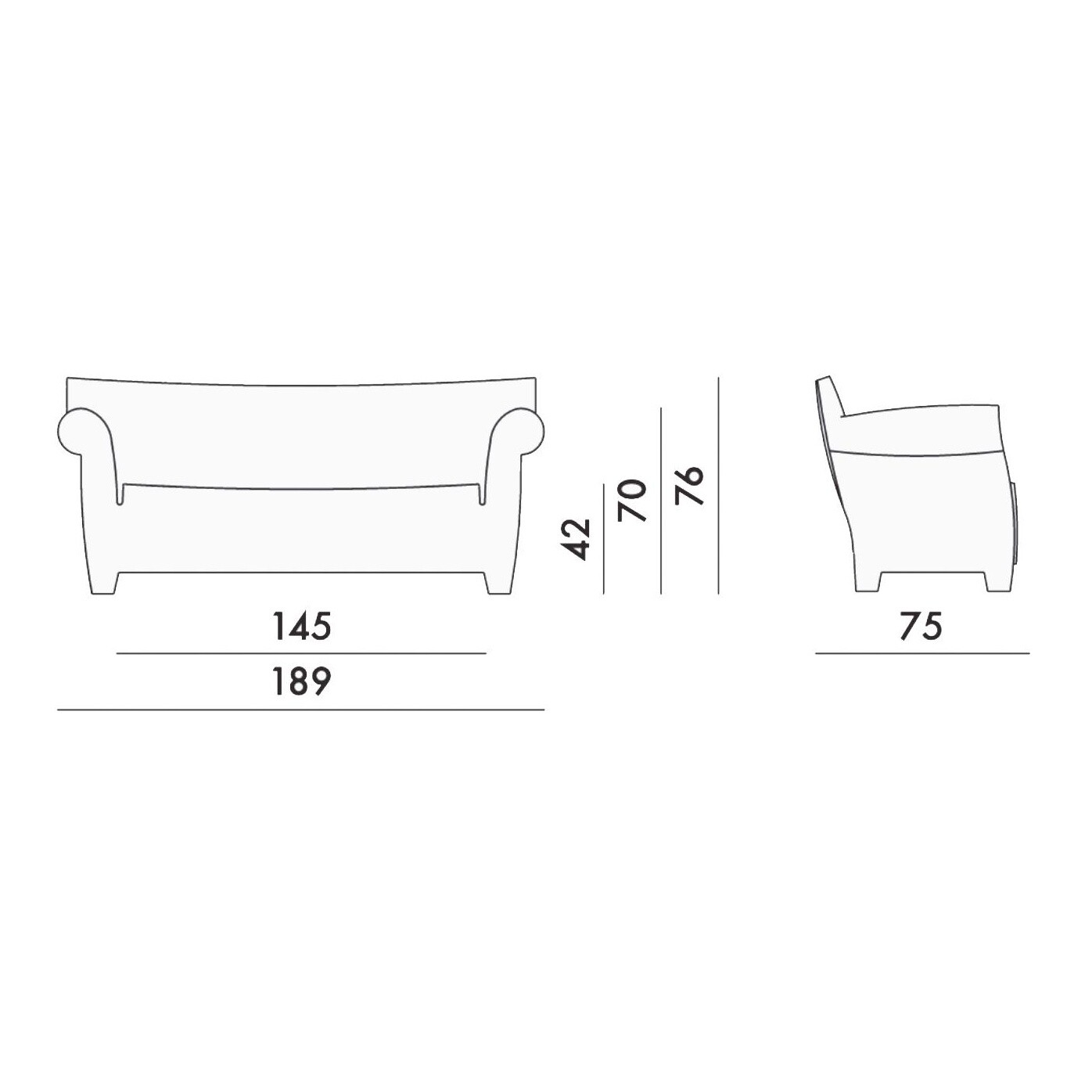 Bubble Club 2-Seater Outdoor Sofa