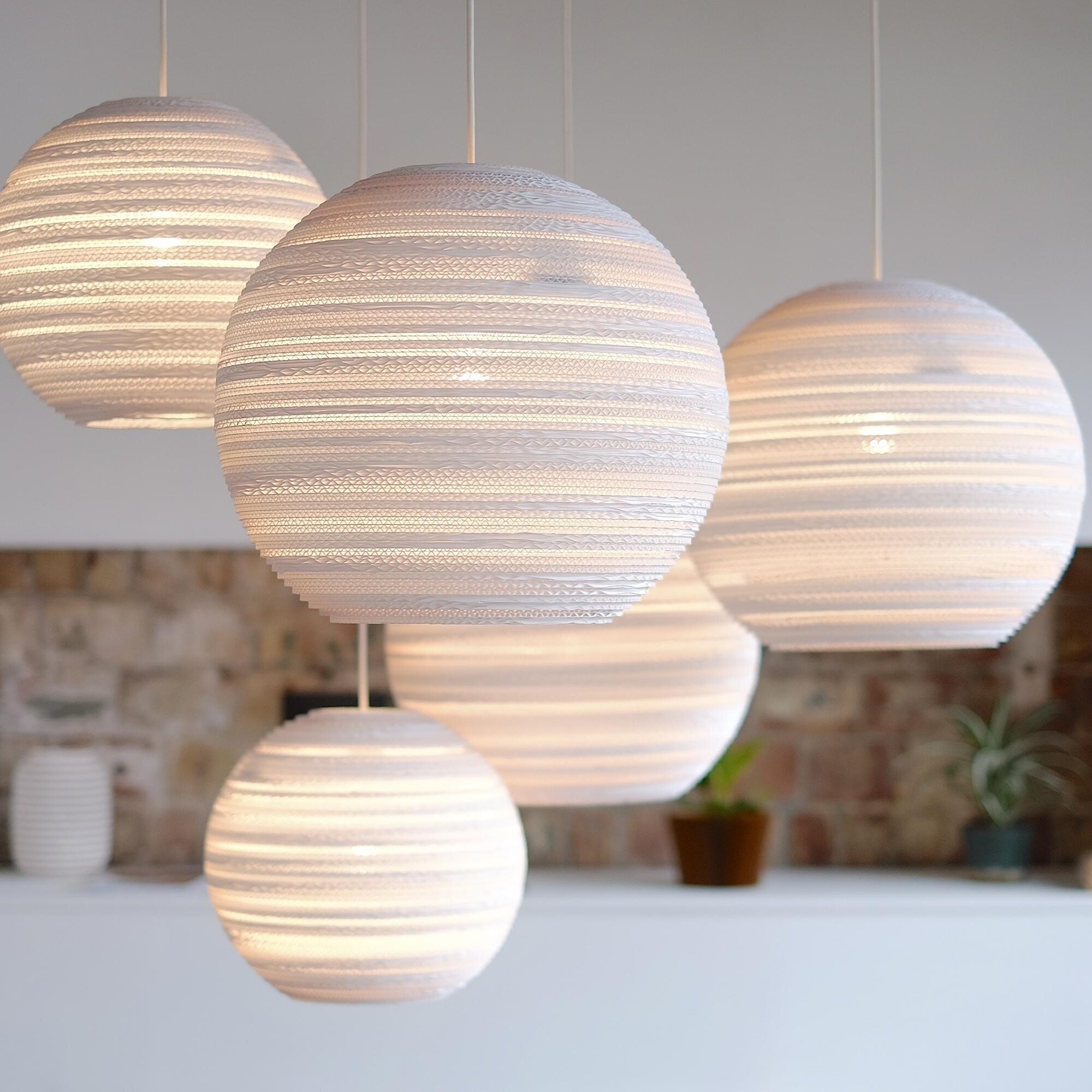 Moon Suspension Lamp White