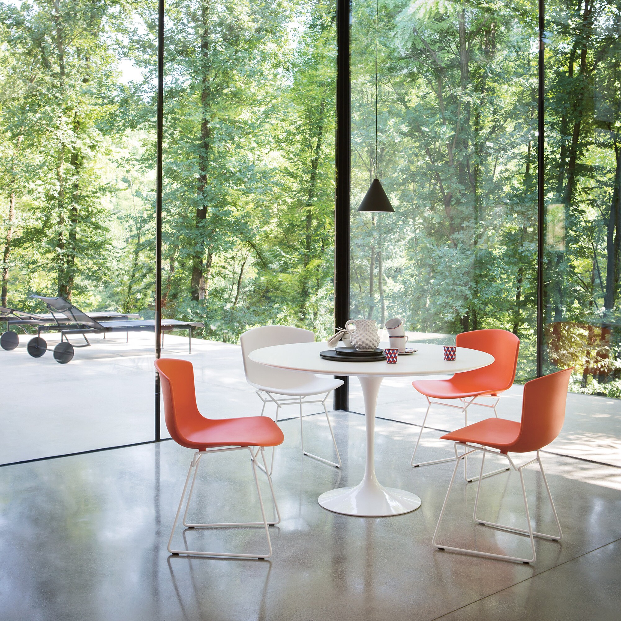 Bertoia Plastic Side Chair Frame Chromed