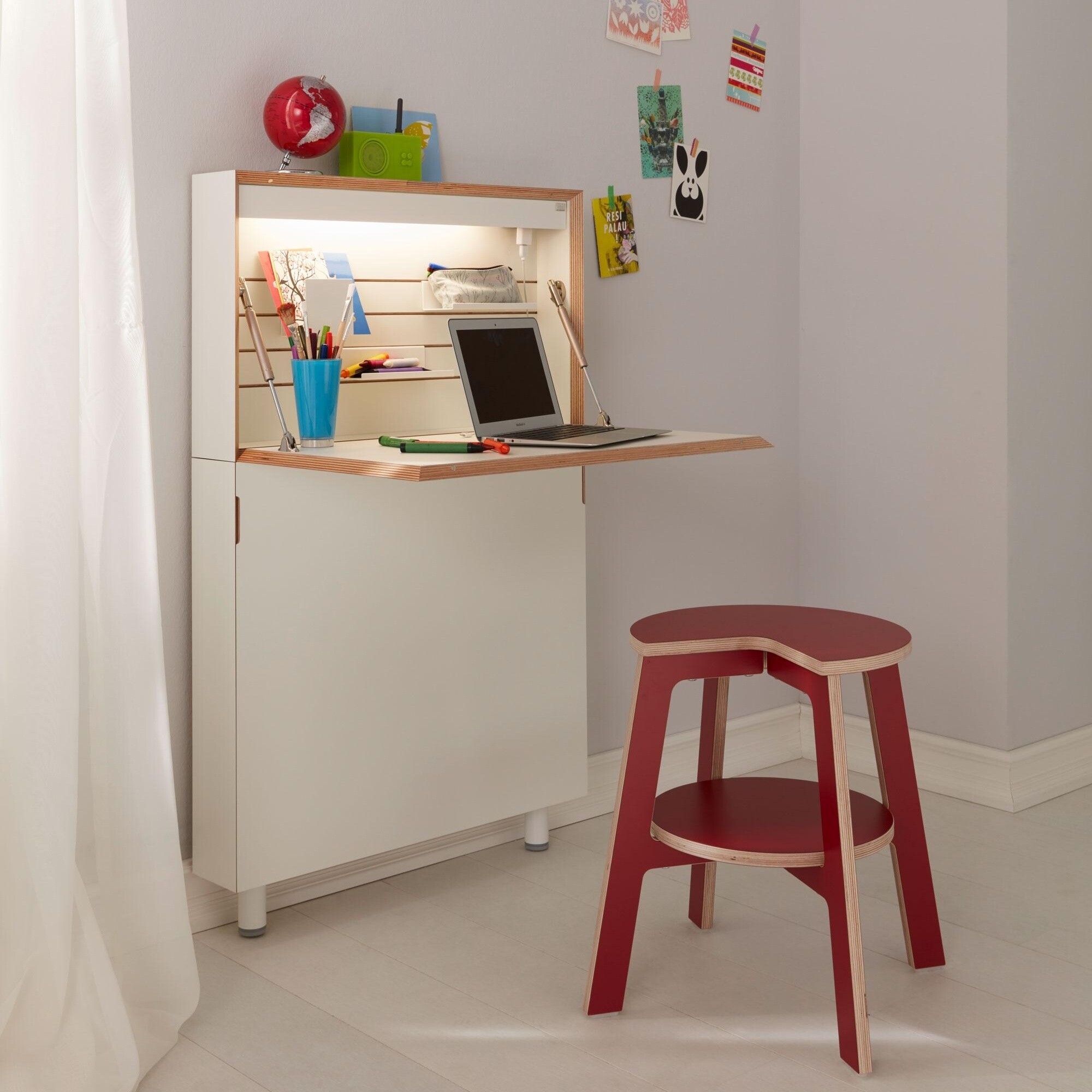 Flatmate Wall Secretary with Birch Edge