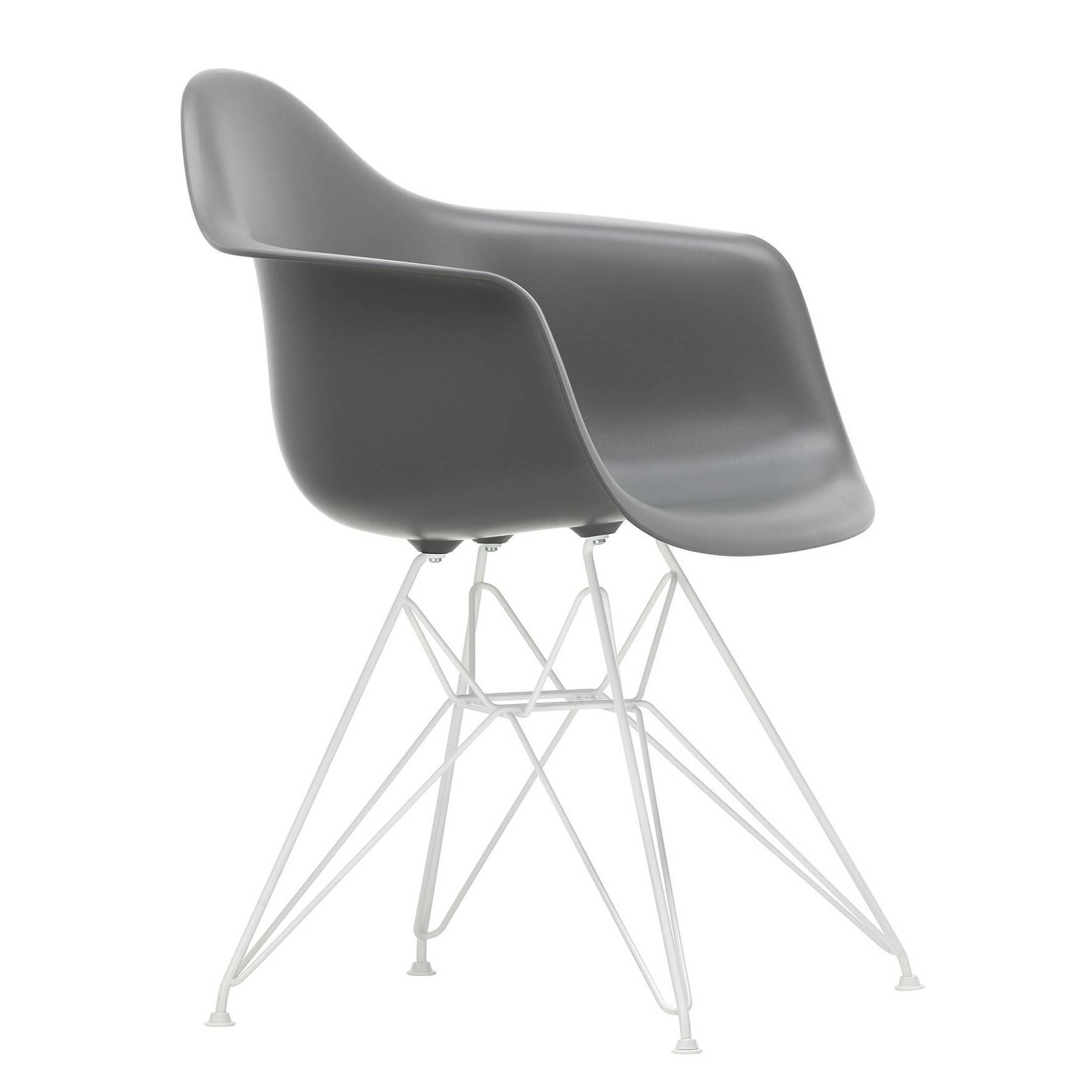 Eames Plastic Armchair DAR RE White Base