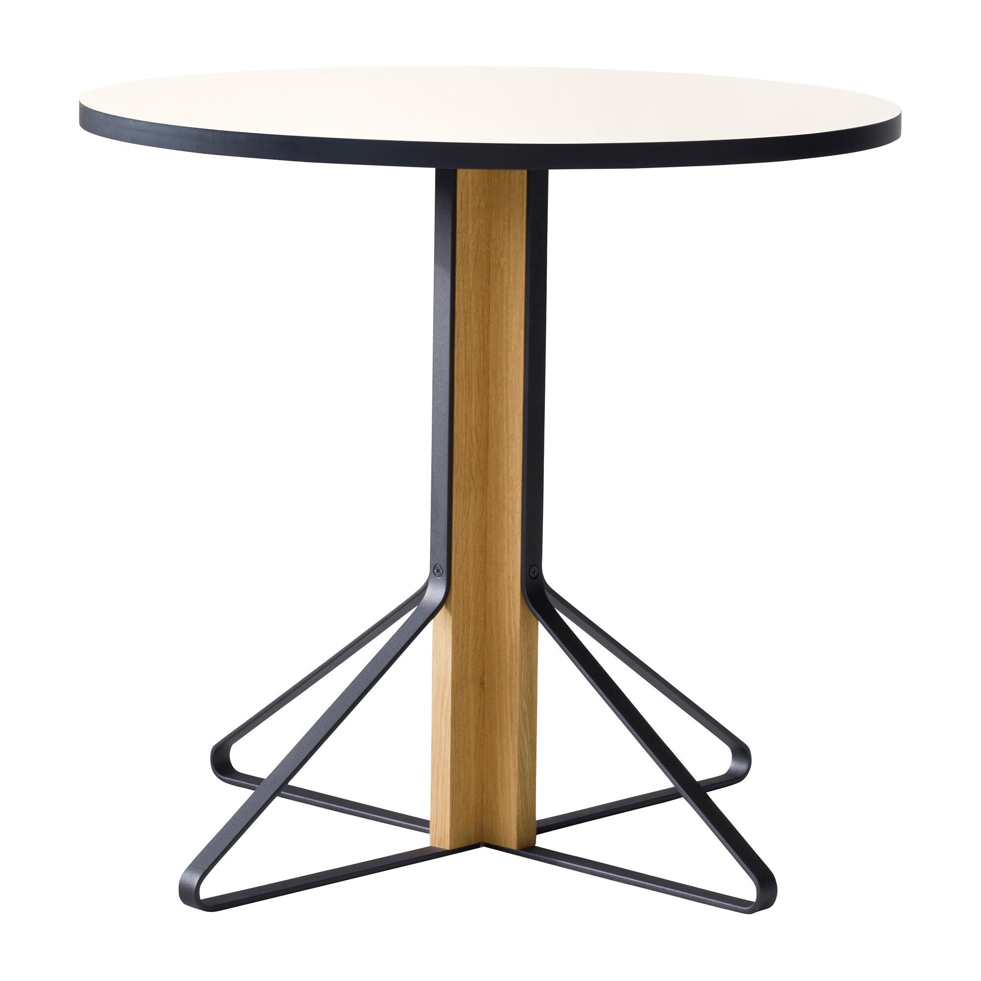 Kaari REB003 Table Clear Lacquered Oak Ø80cm
