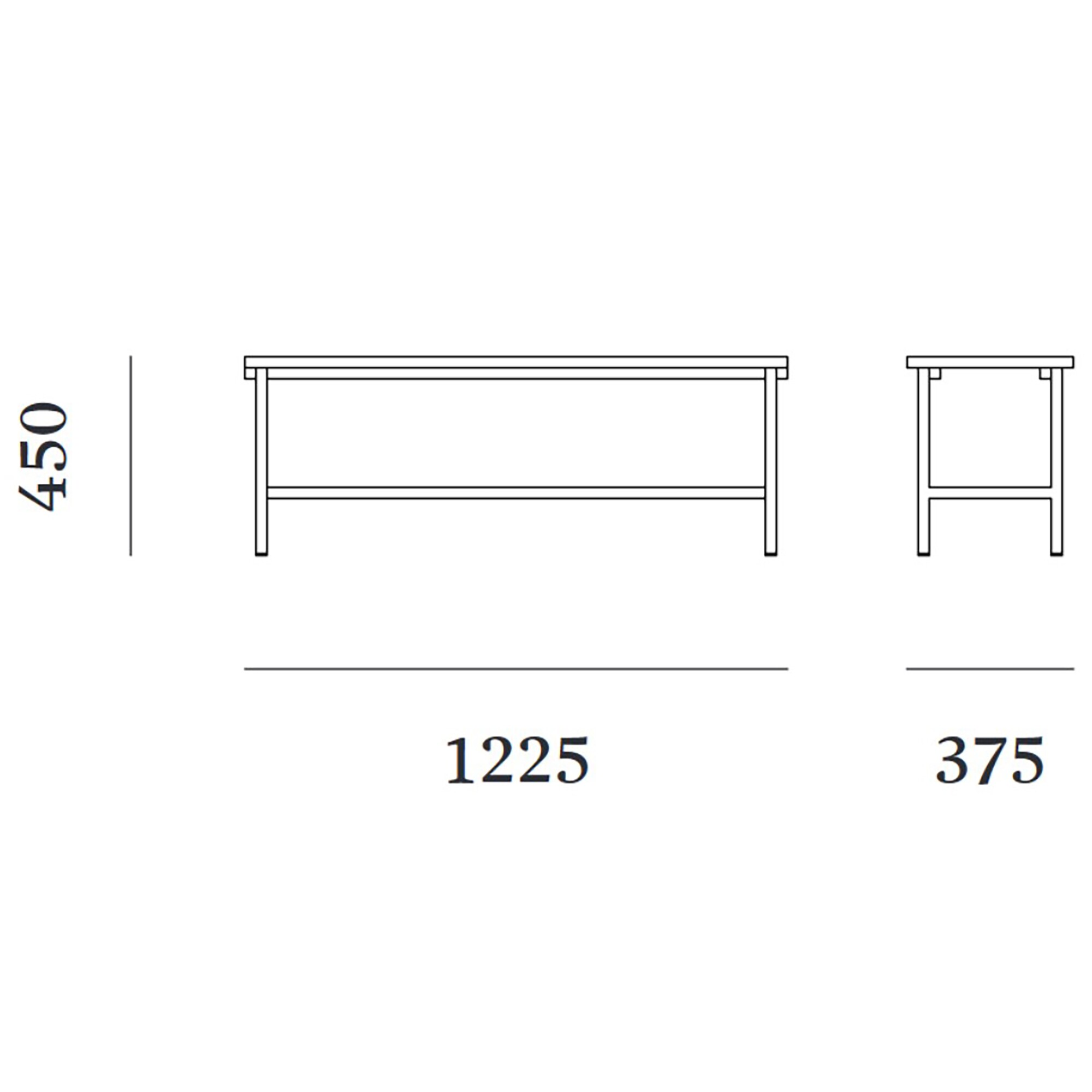 19 Outdoors Bench 122.5x45cm
