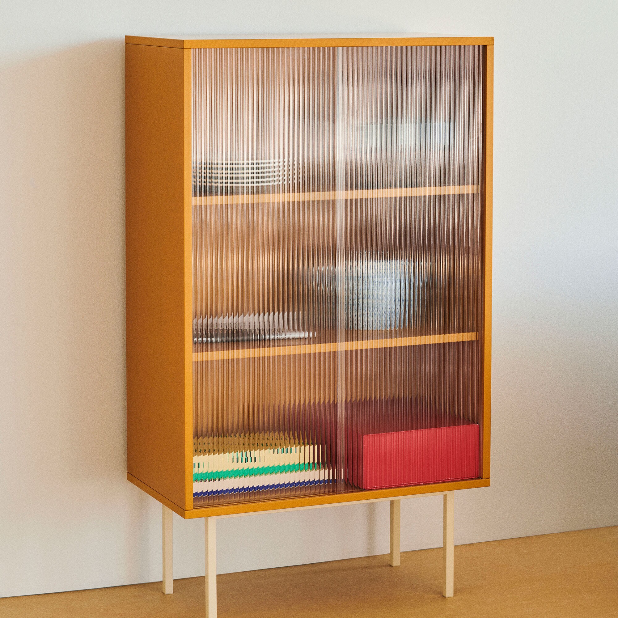 Colour Cabinet with Glass Doors