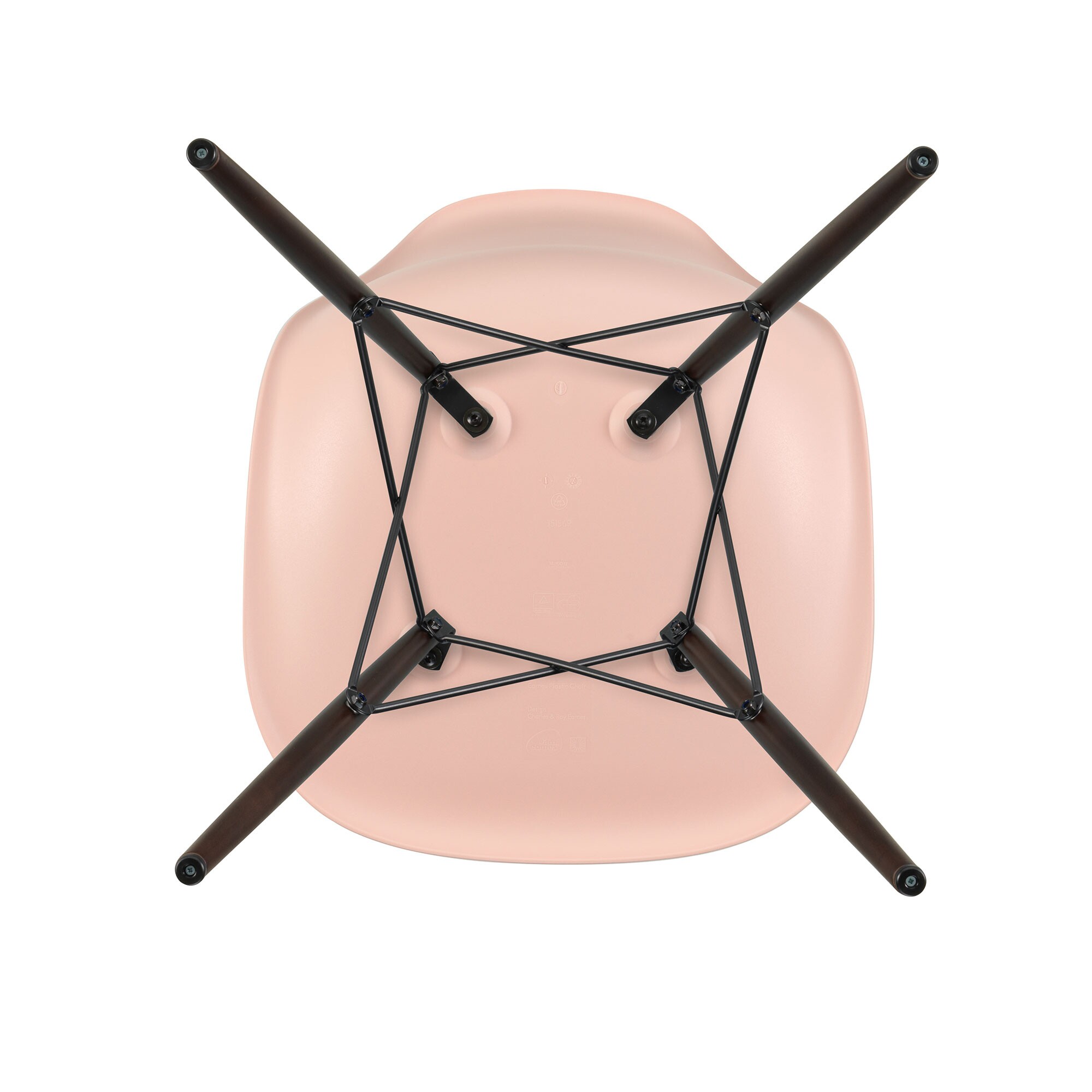 Eames Plastic Side Chair DSW RE Dark Maple Base