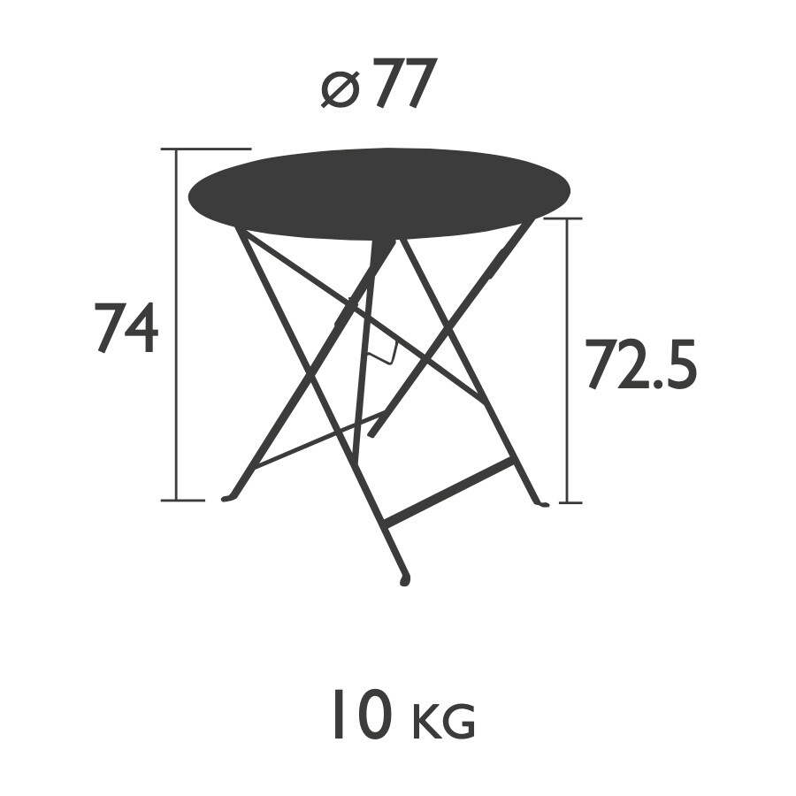Floréal Folding Table Ø77cm