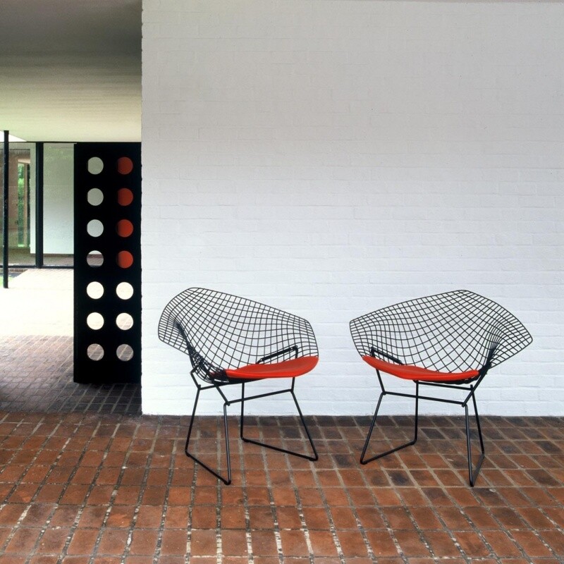 Bertoia Diamond Easy Chair With Seat Cushion