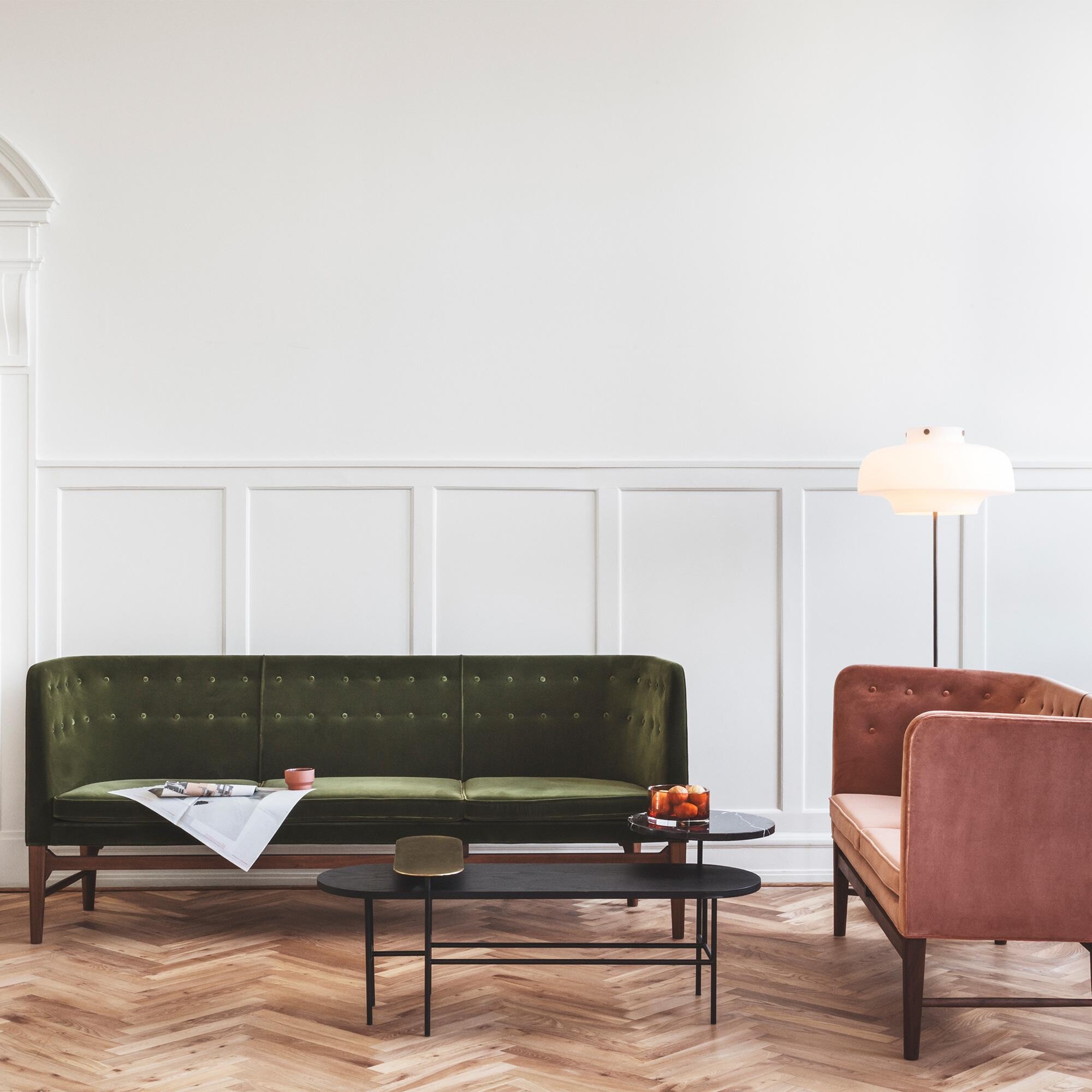 Mayor AJ5 3-Seater Sofa Walnut Base