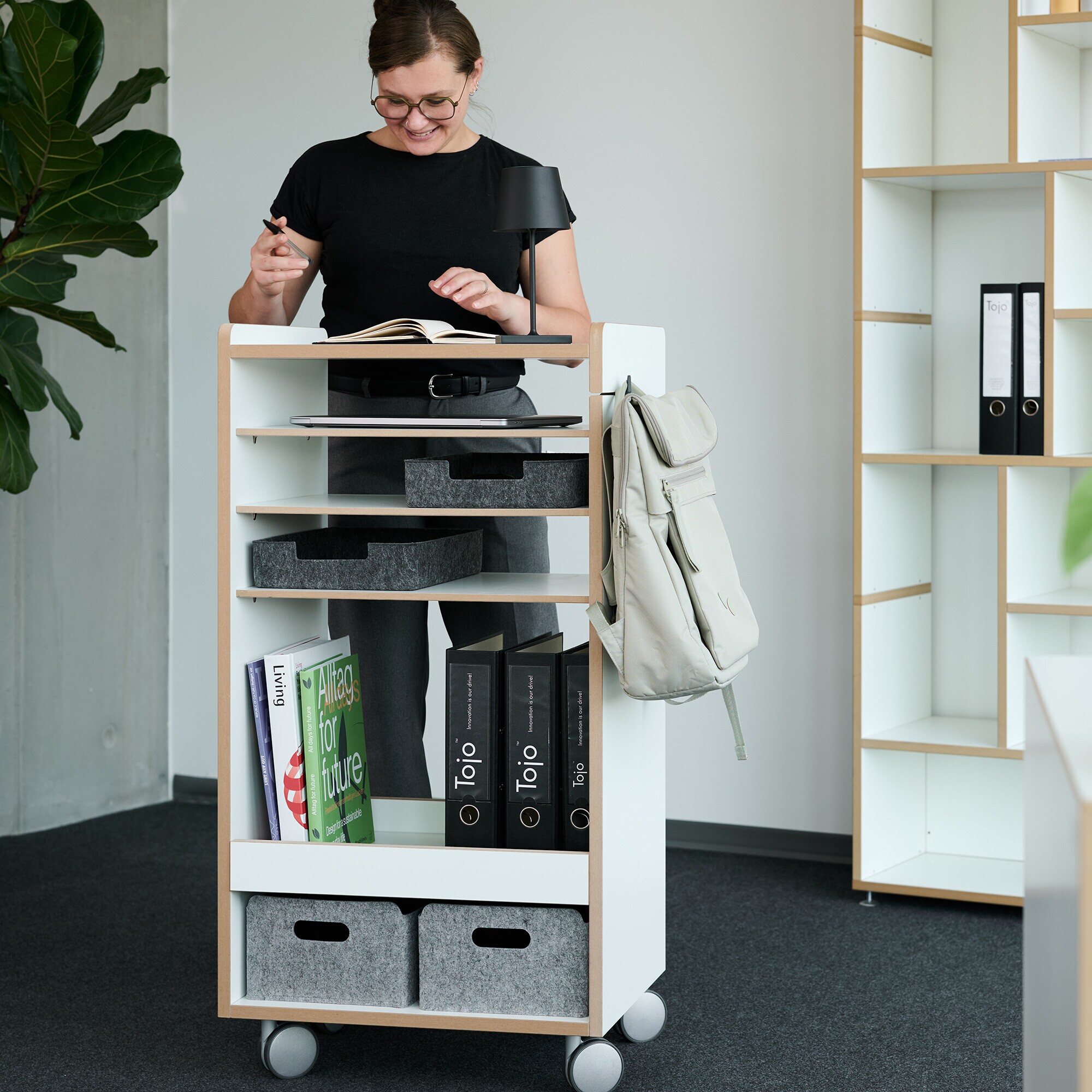 Fahrbar Mobile Trolley with Compartments Triple