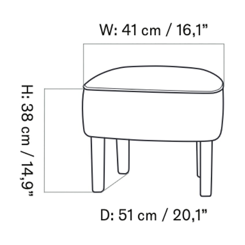 Ingeborg Footstool Sheepskin