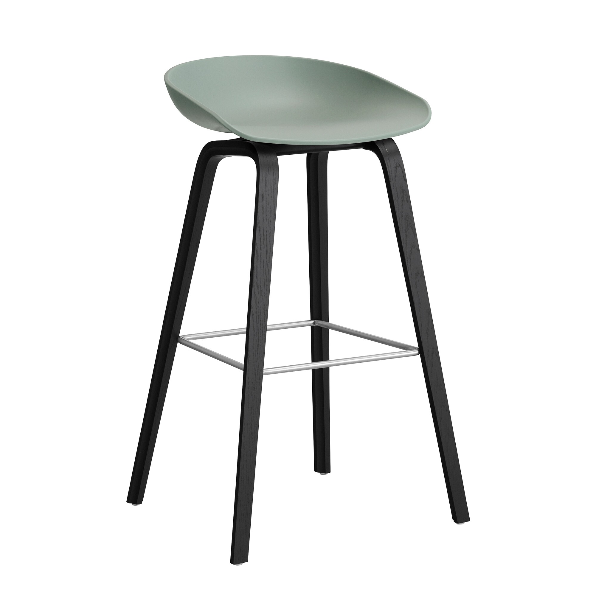 AAS 32 2.0 Bar Stool High Black Lacquered Oak
