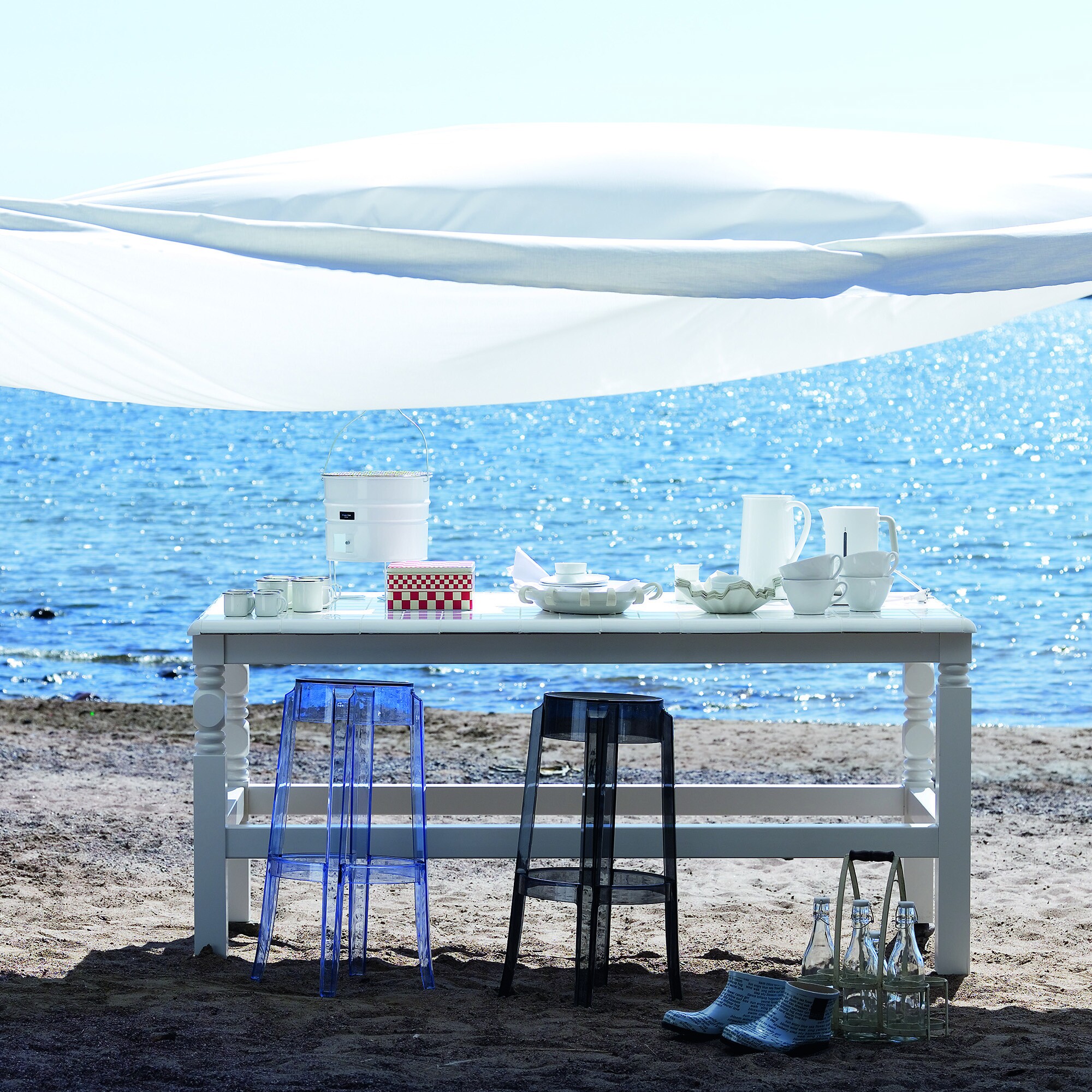 Charles Ghost Stool 75cm