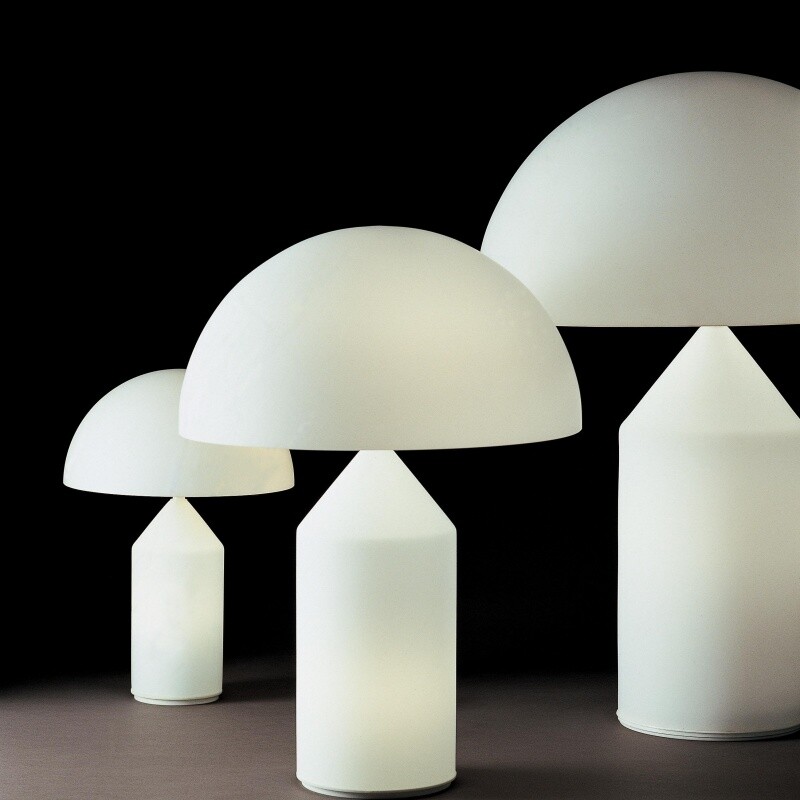 Atollo Table Lamp Glass White