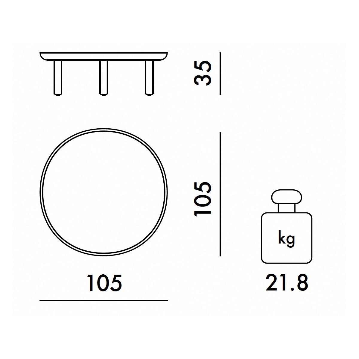 K-Top Side Table Ø 105cm