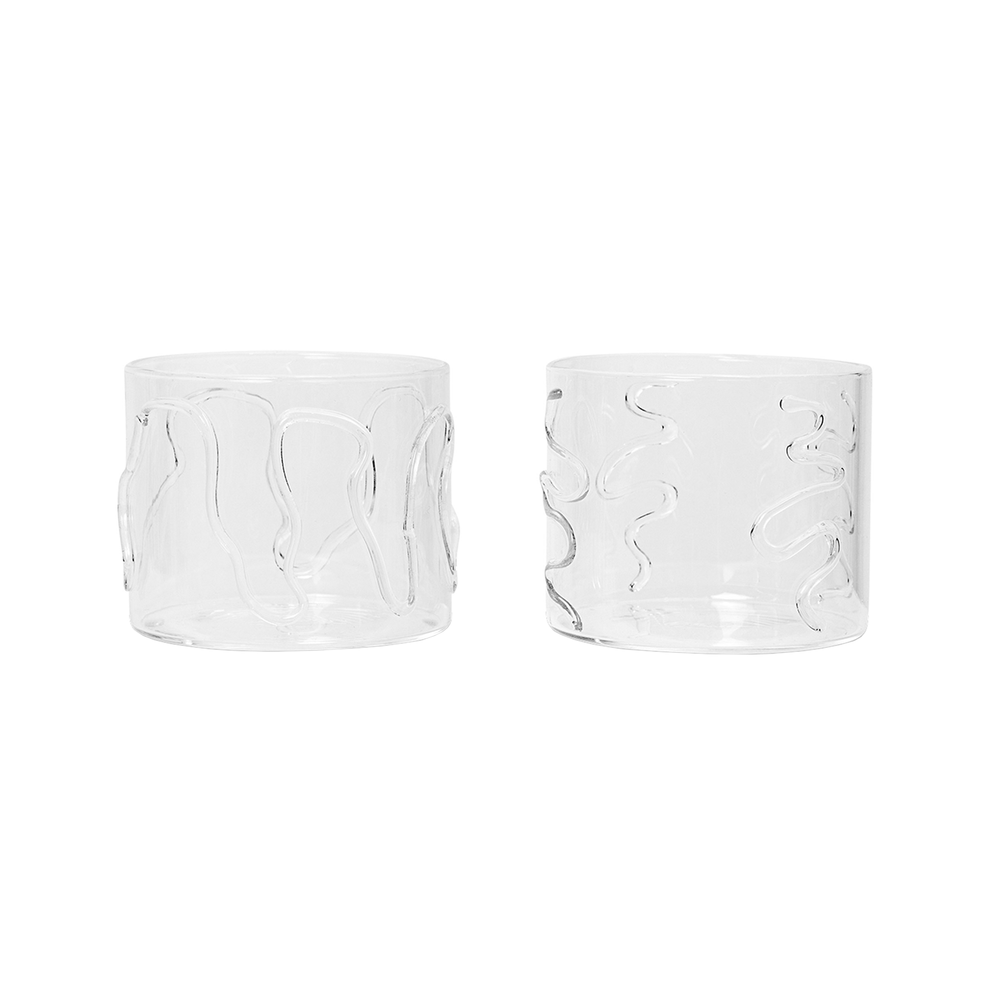Doodle Glass Low Set of 2