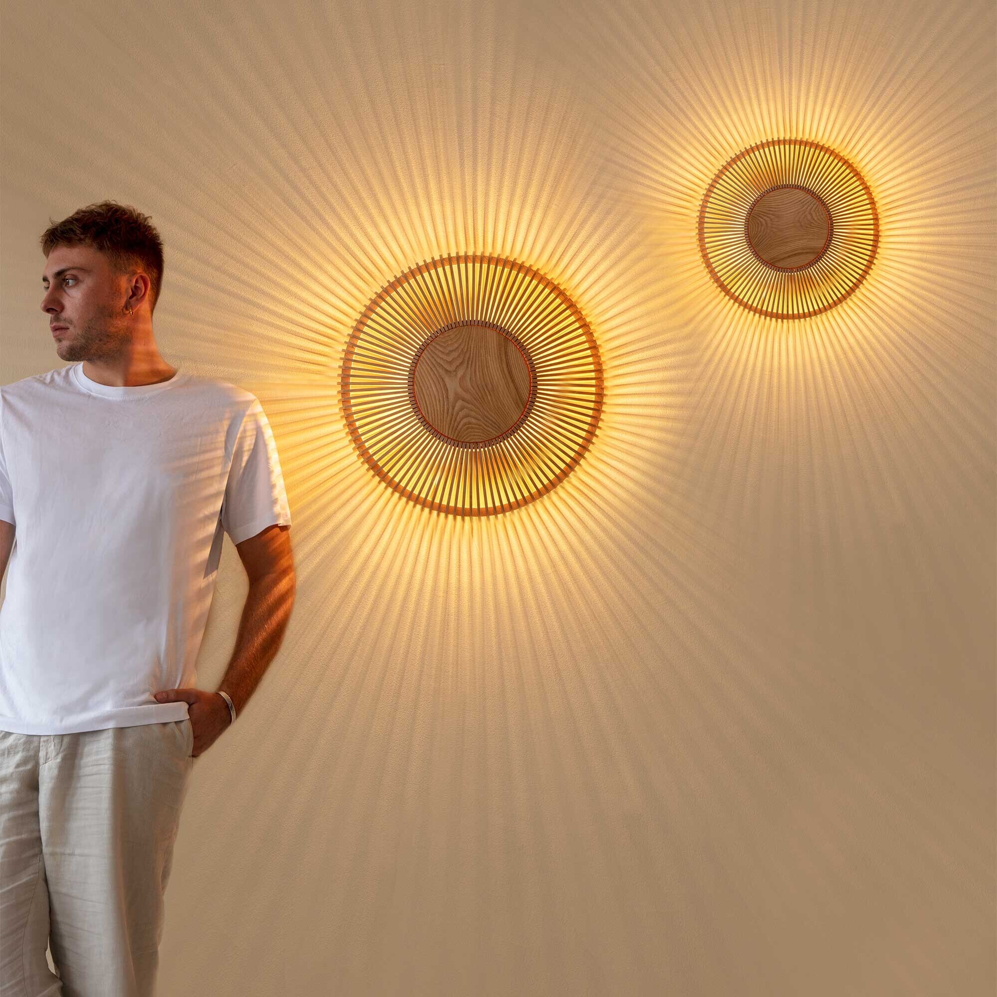 Clava Up Wood Wall Lamp L