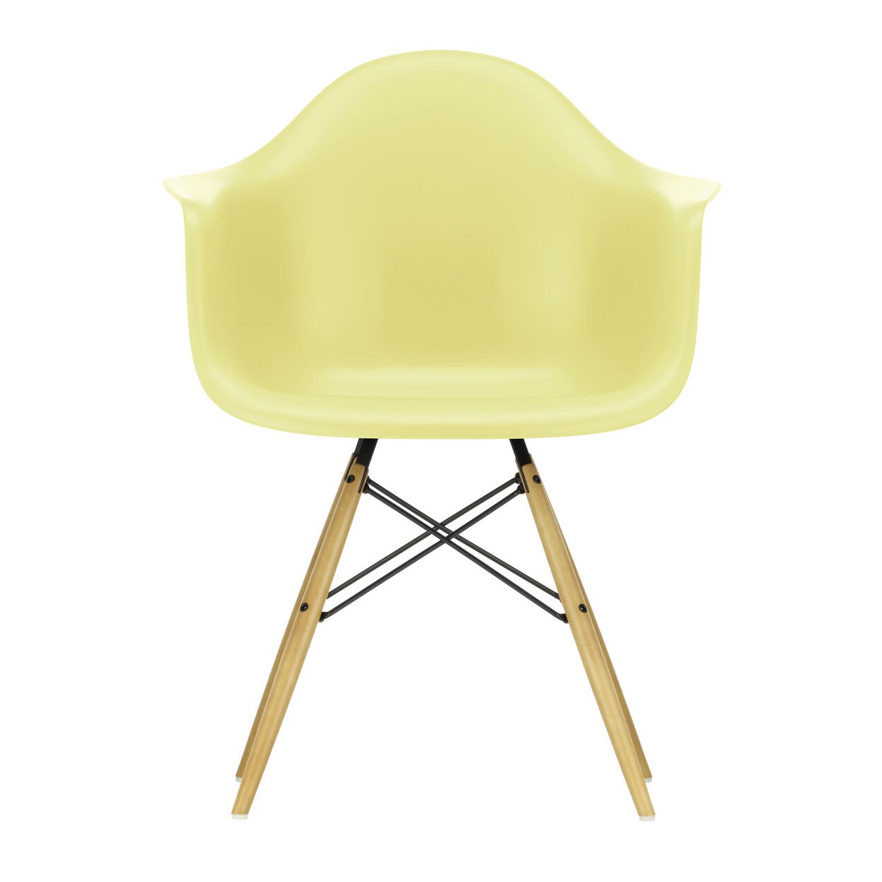 Eames Plastic Armchair DAW RE Golden Maple Base