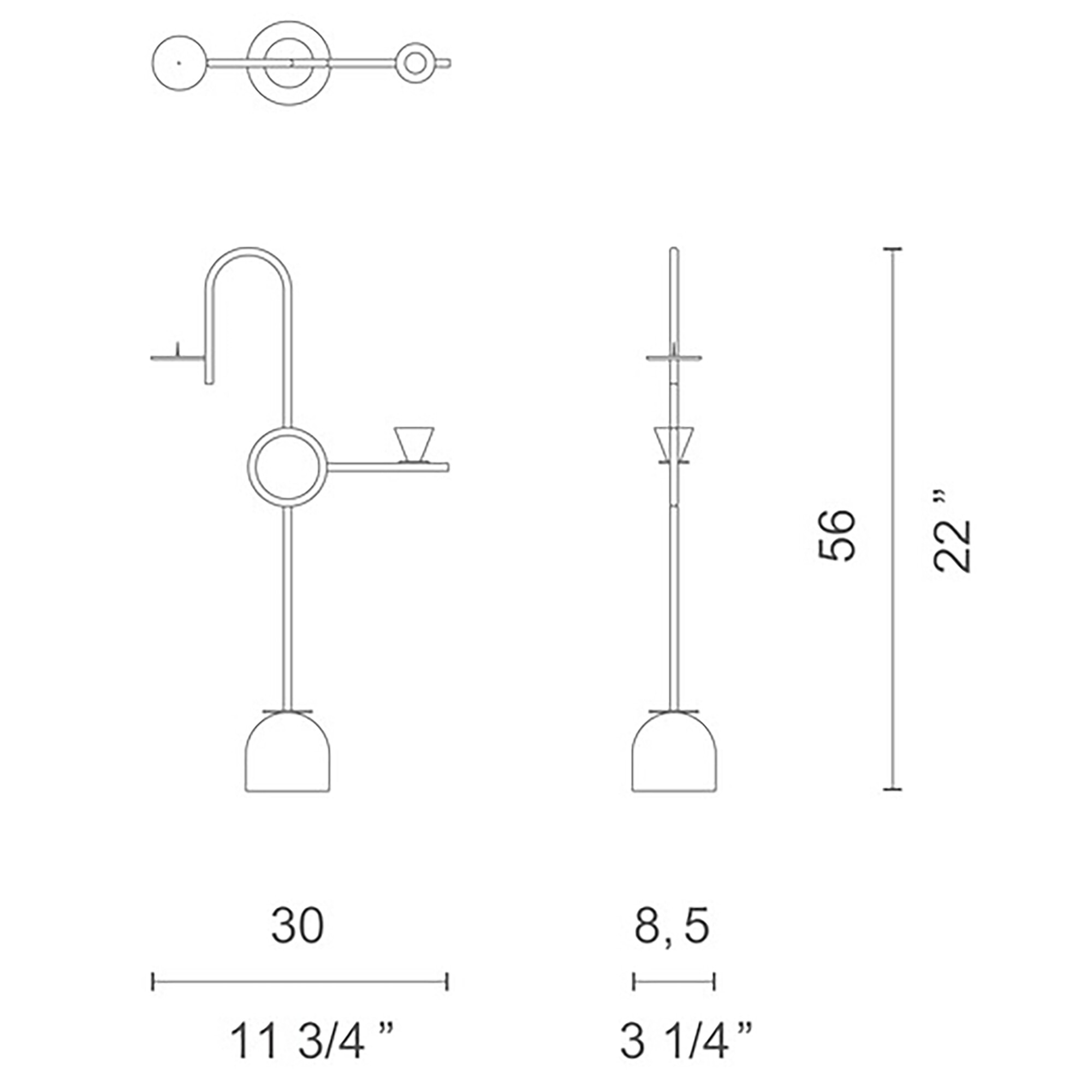 Blue Candle Holder H 56cm