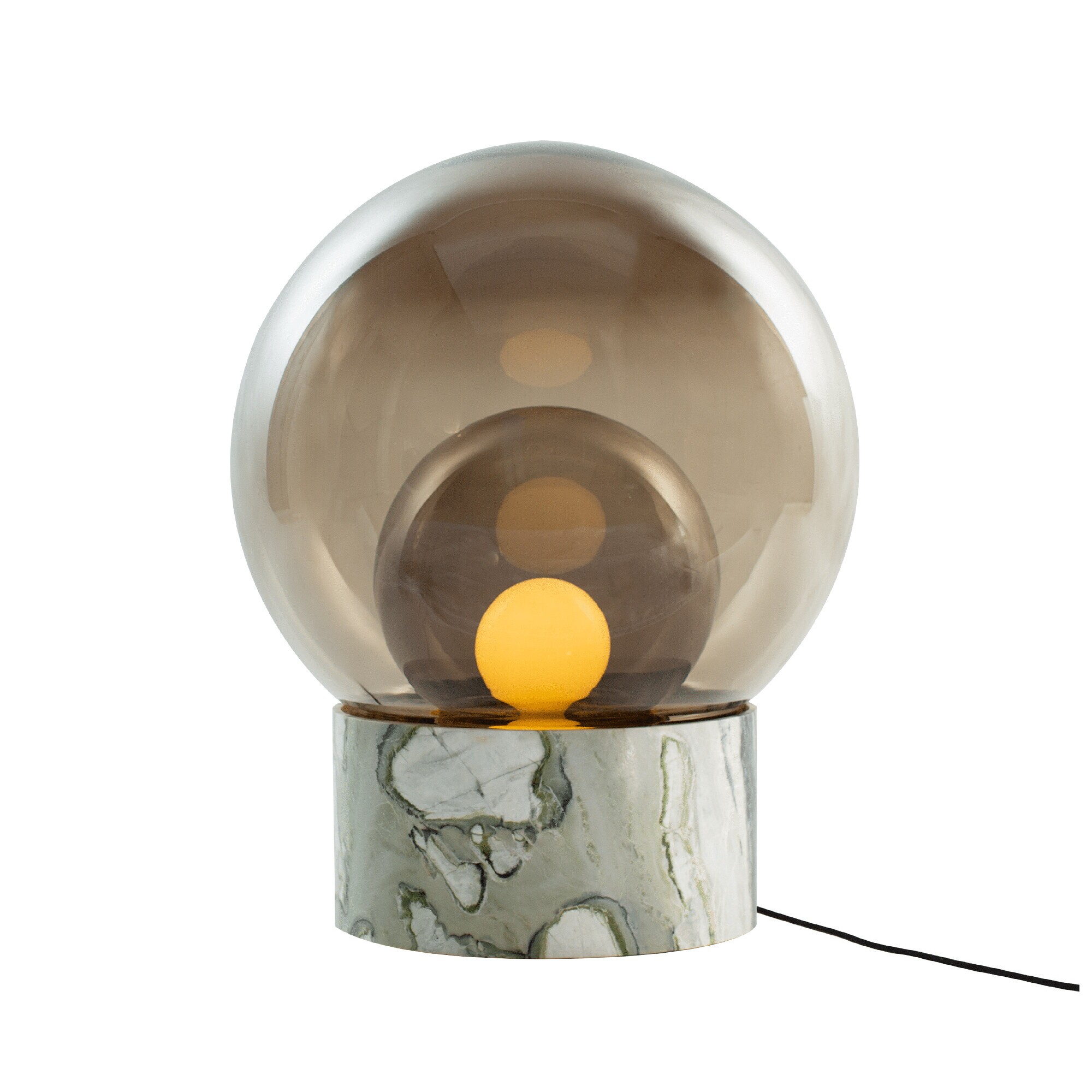 Boule Medium Floor Lamp Pedestal Marble