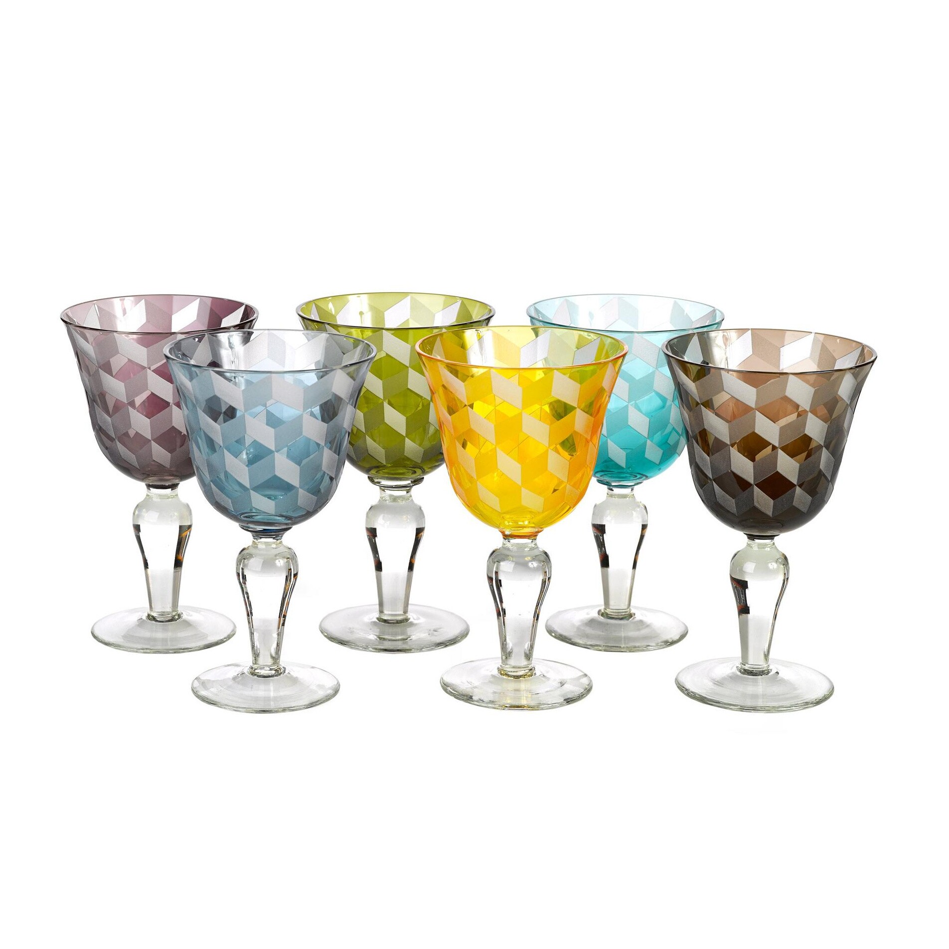 Blocks Wine Glass Set of 6