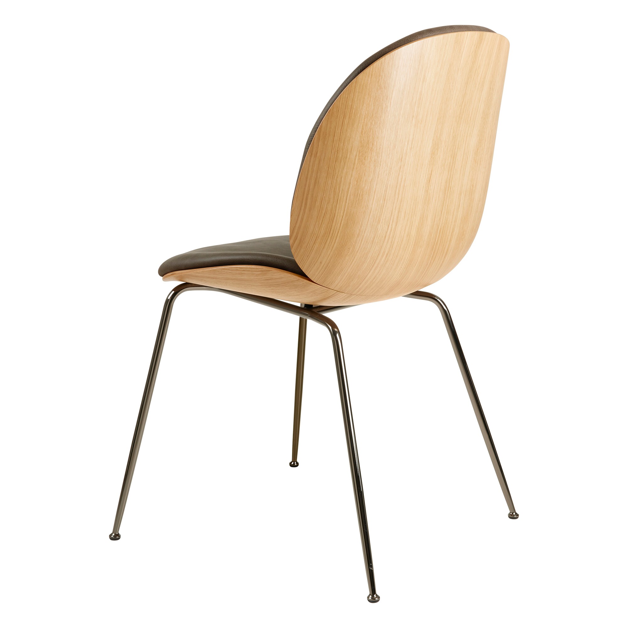 Beetle 3D Veneer Dining Chair Leather Upholstered