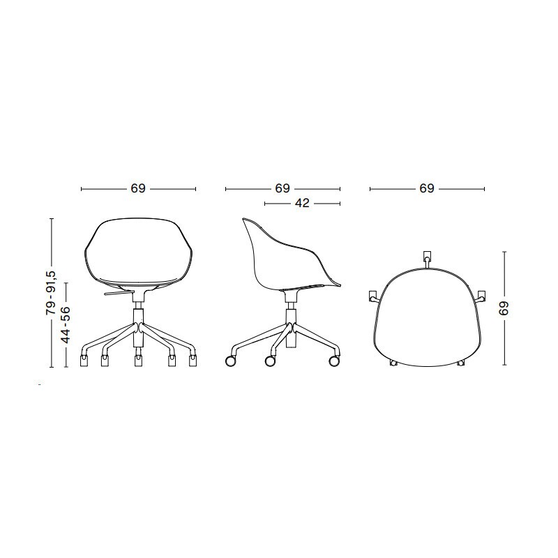 About a Chair AAC 252 2.0 Swivel Chair height adjustable