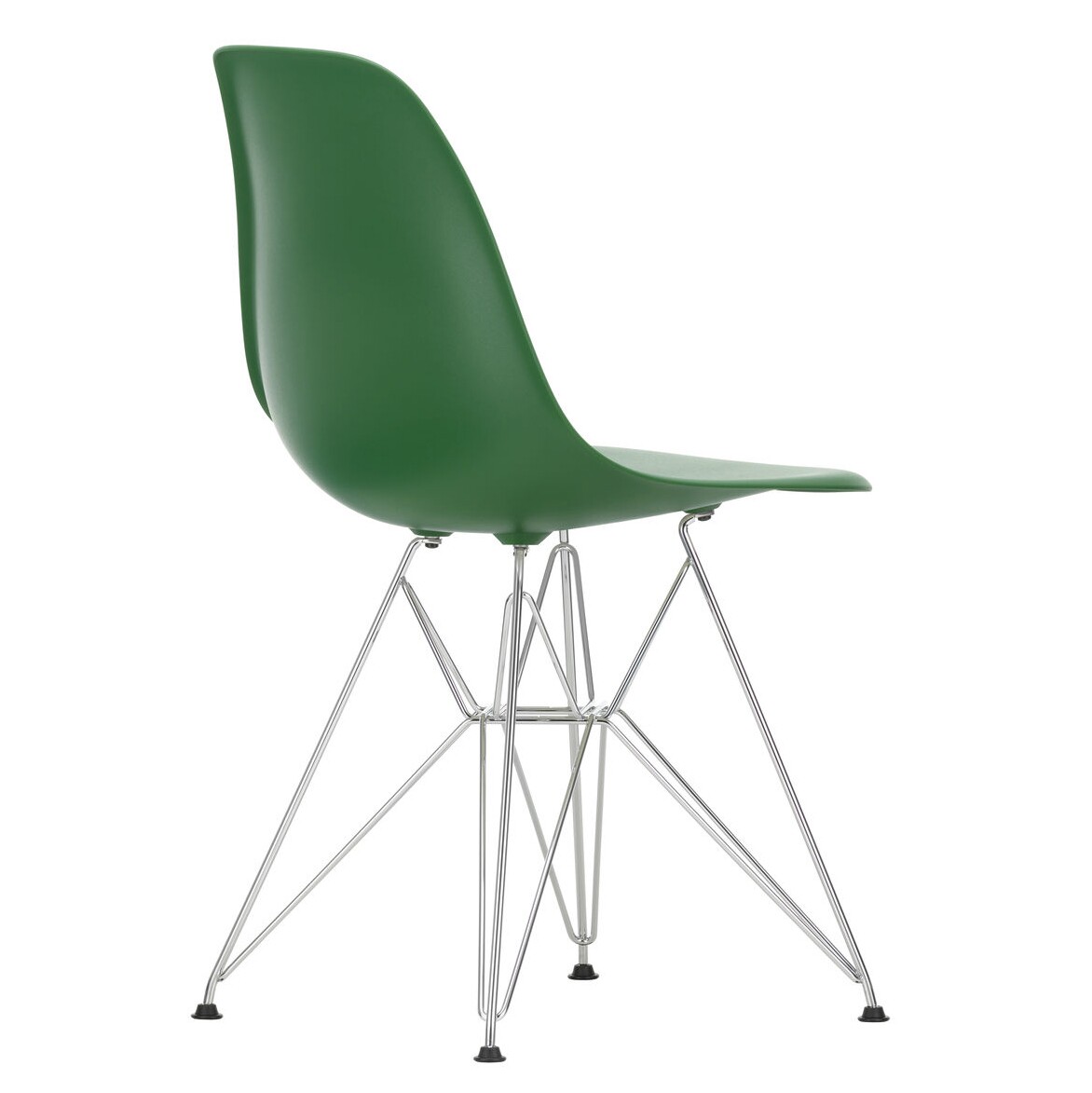 Eames Plastic Side Chair DSR RE Chromed Base
