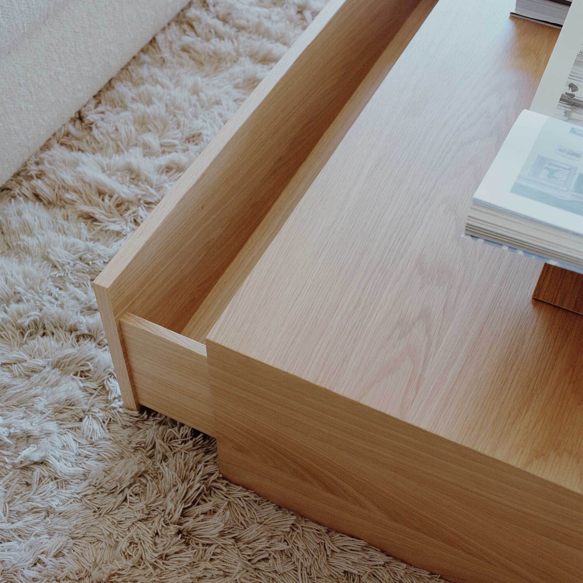 Mass High Coffee Table with Drawer