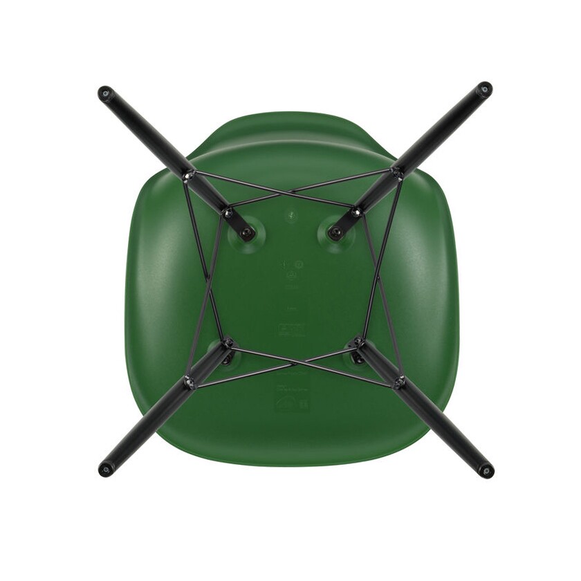 Eames Plastic Side Chair DSW RE Black Maple Base