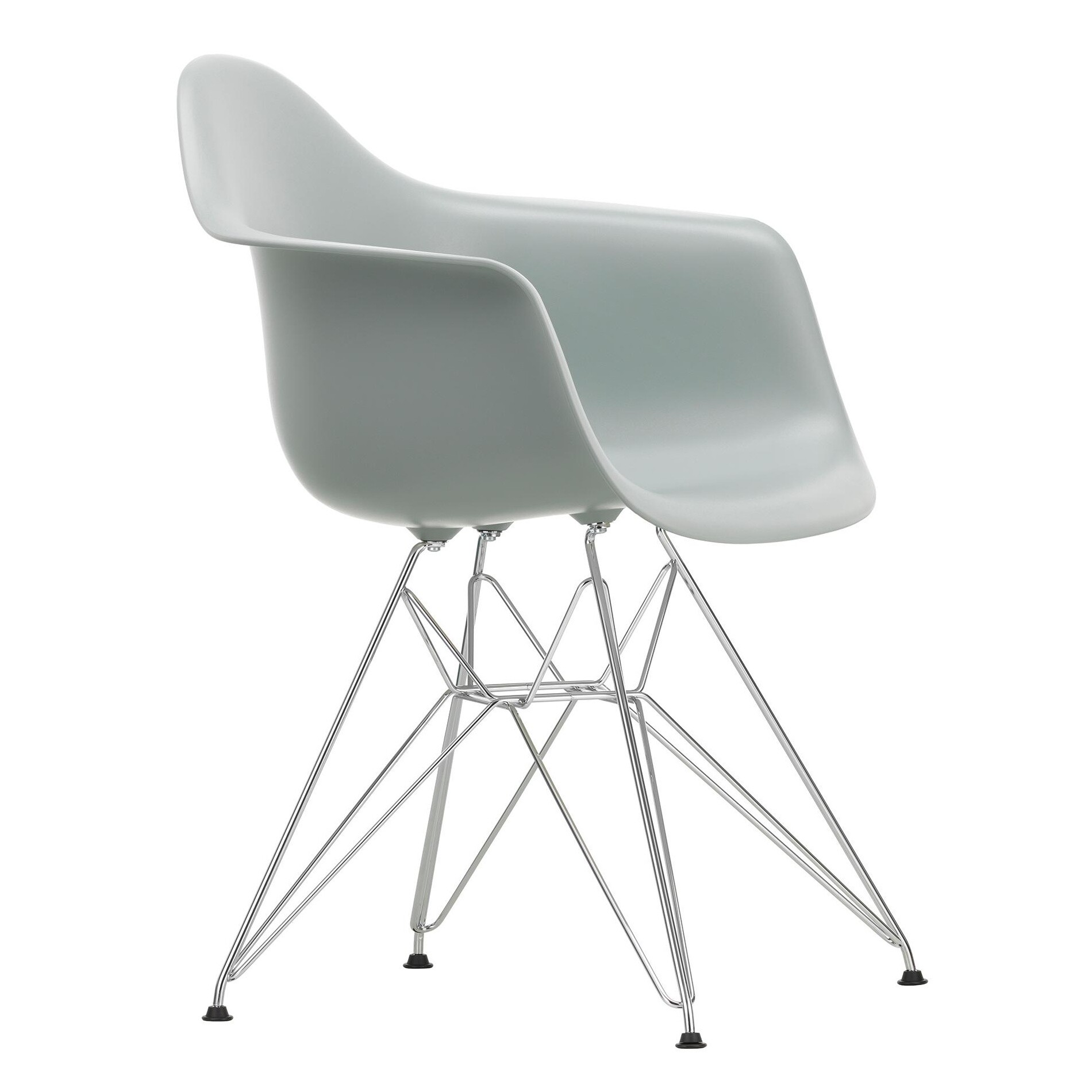Eames Plastic Armchair DAR RE Chromed Base