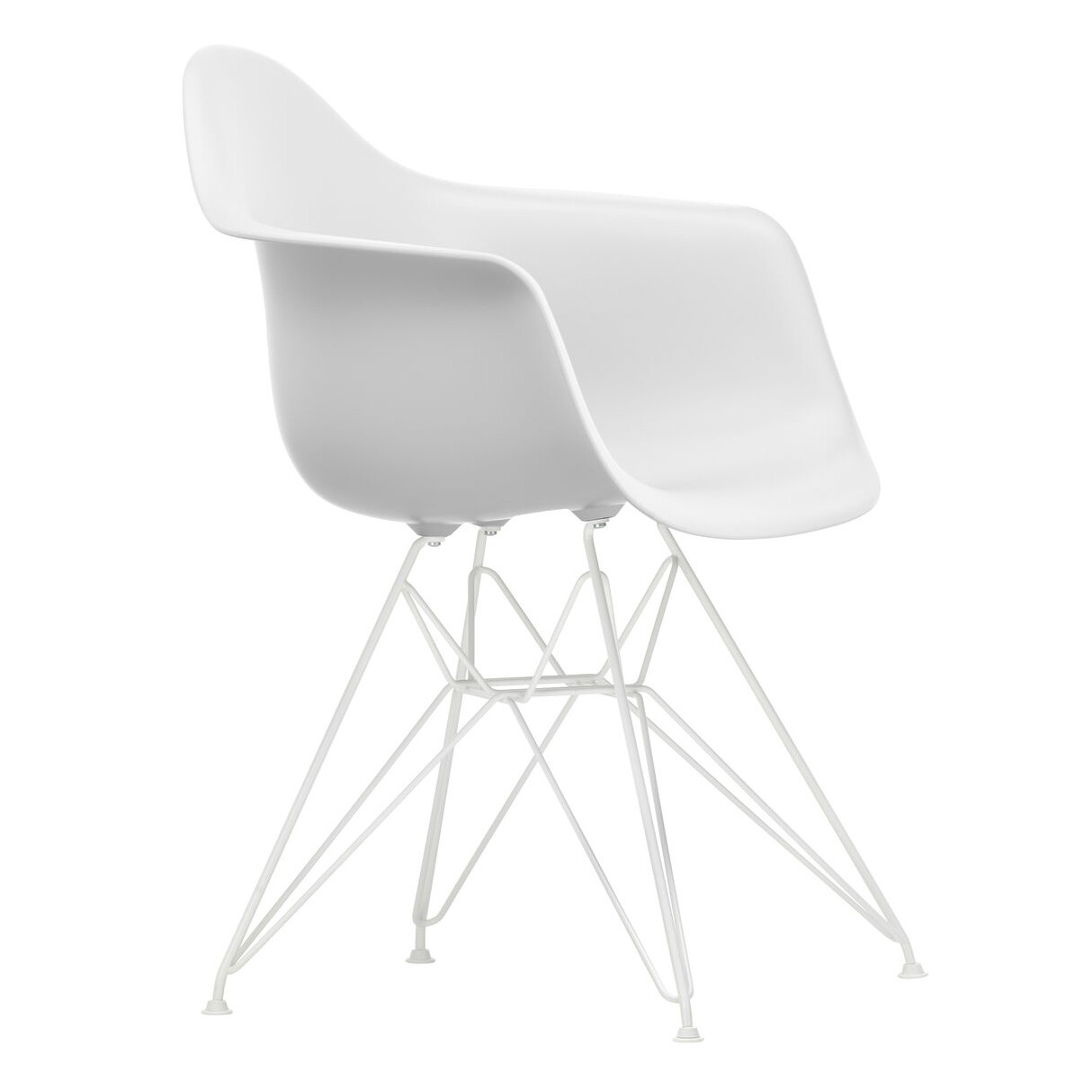 Eames Plastic Armchair DAR RE White Base