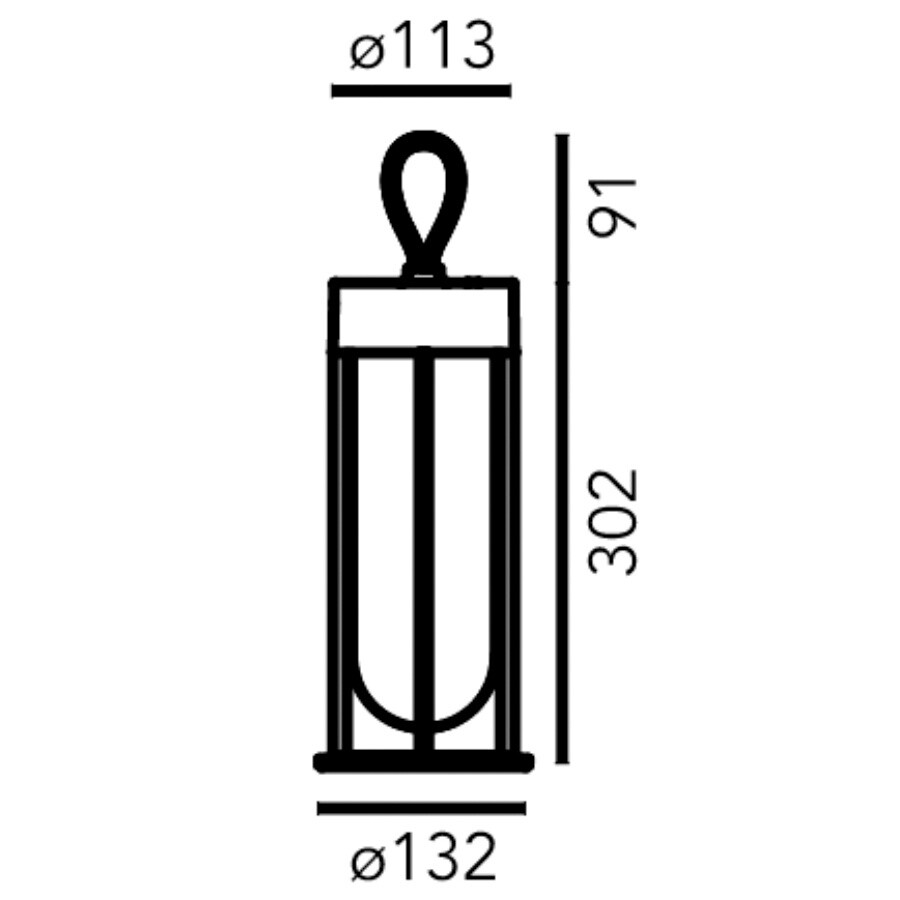 In Vitro Unplugged LED Lamp with Battery 2700K
