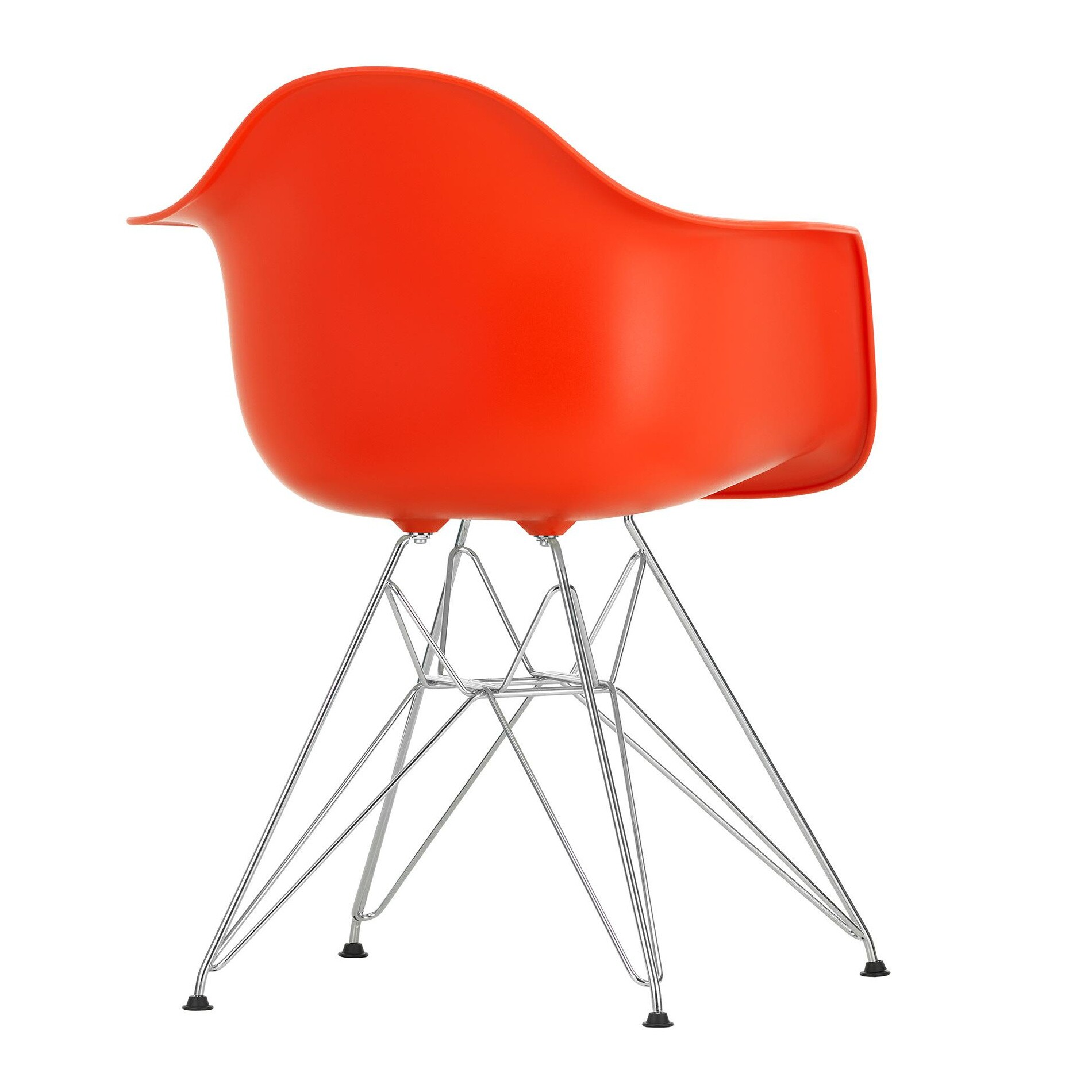 Eames Plastic Armchair DAR RE Chromed Base