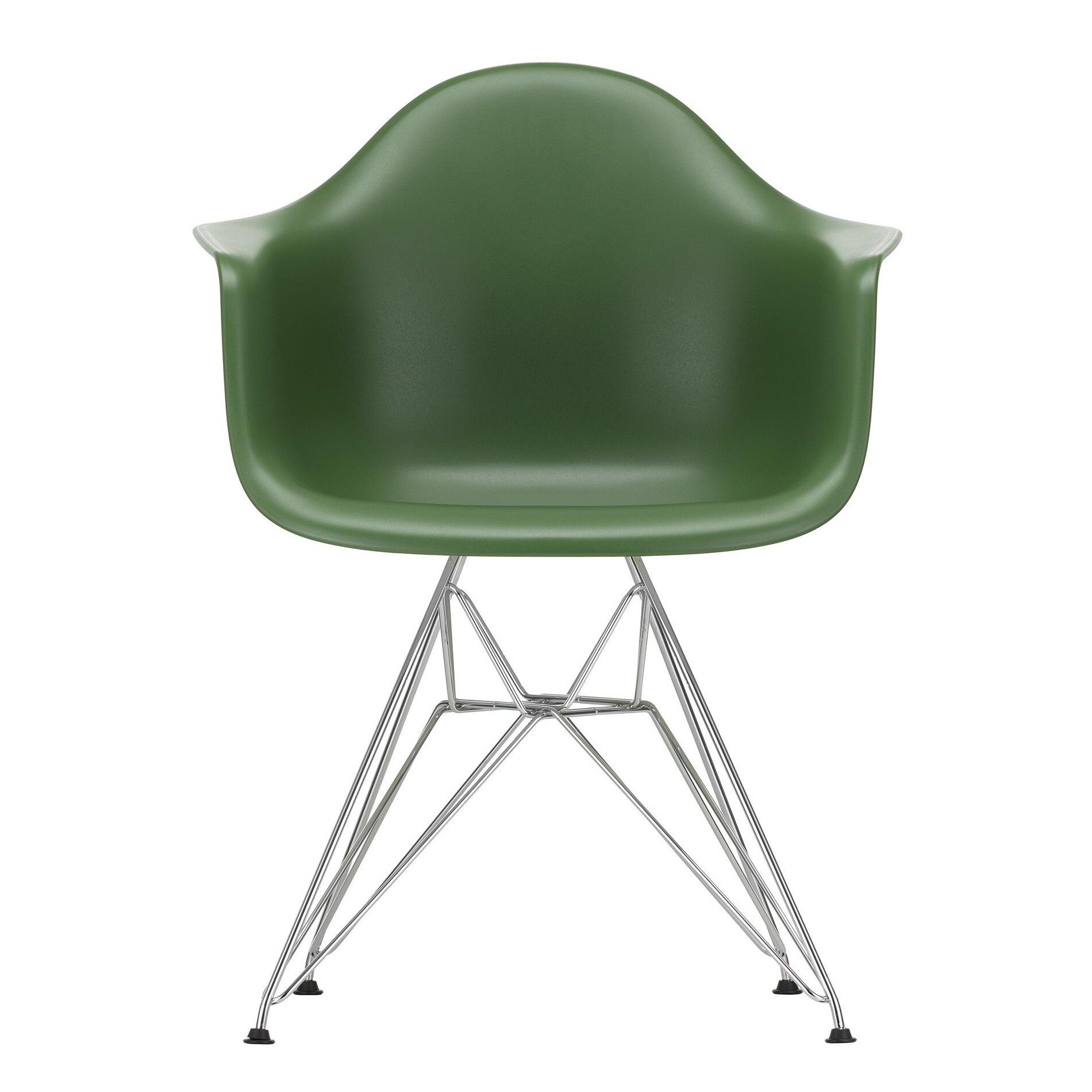 Eames Plastic Armchair DAR RE Chromed Base