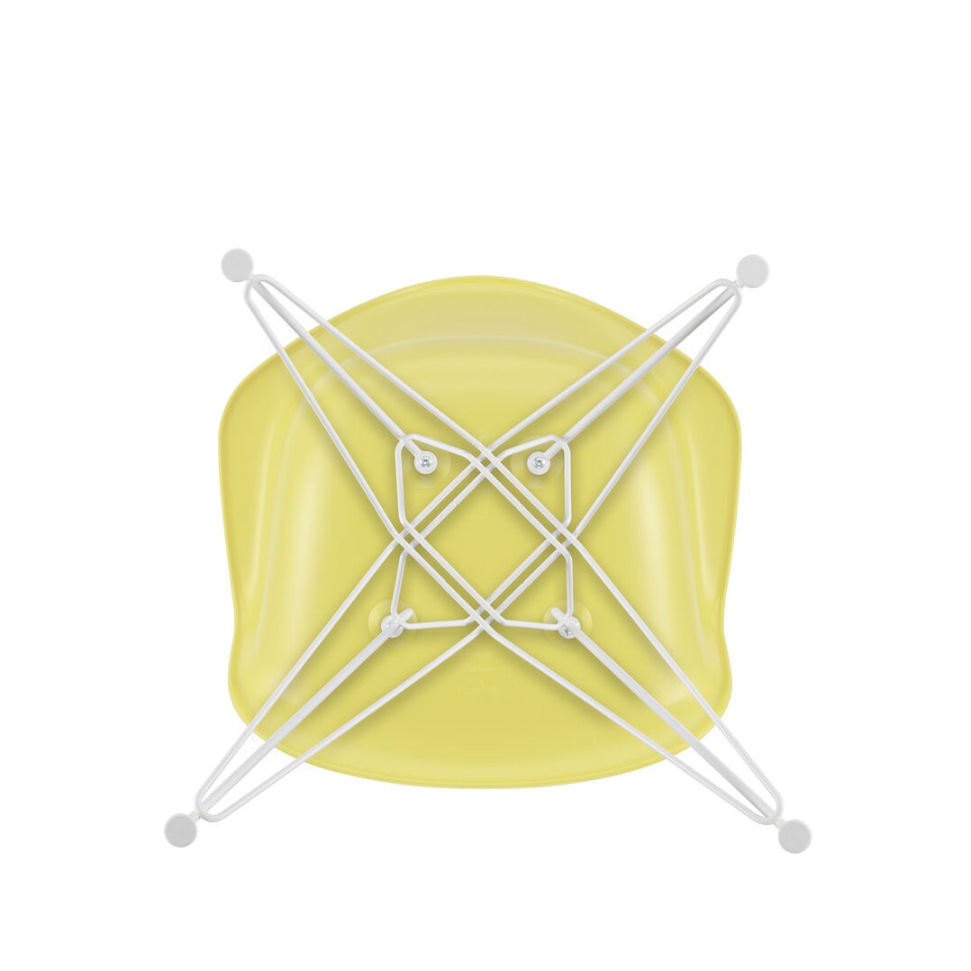 Eames Plastic Armchair DAR RE White Base