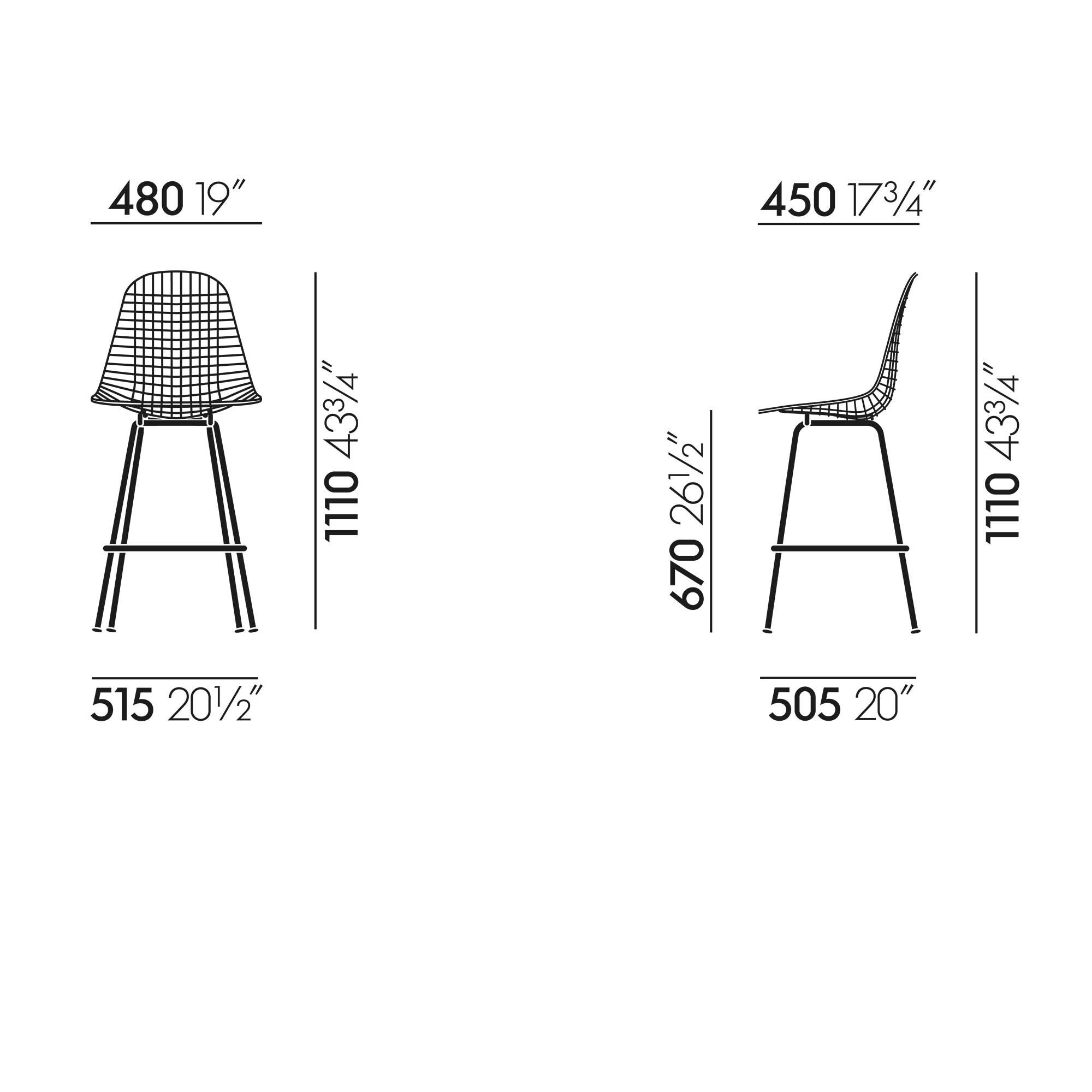 Eames Wire Bar Chair Medium