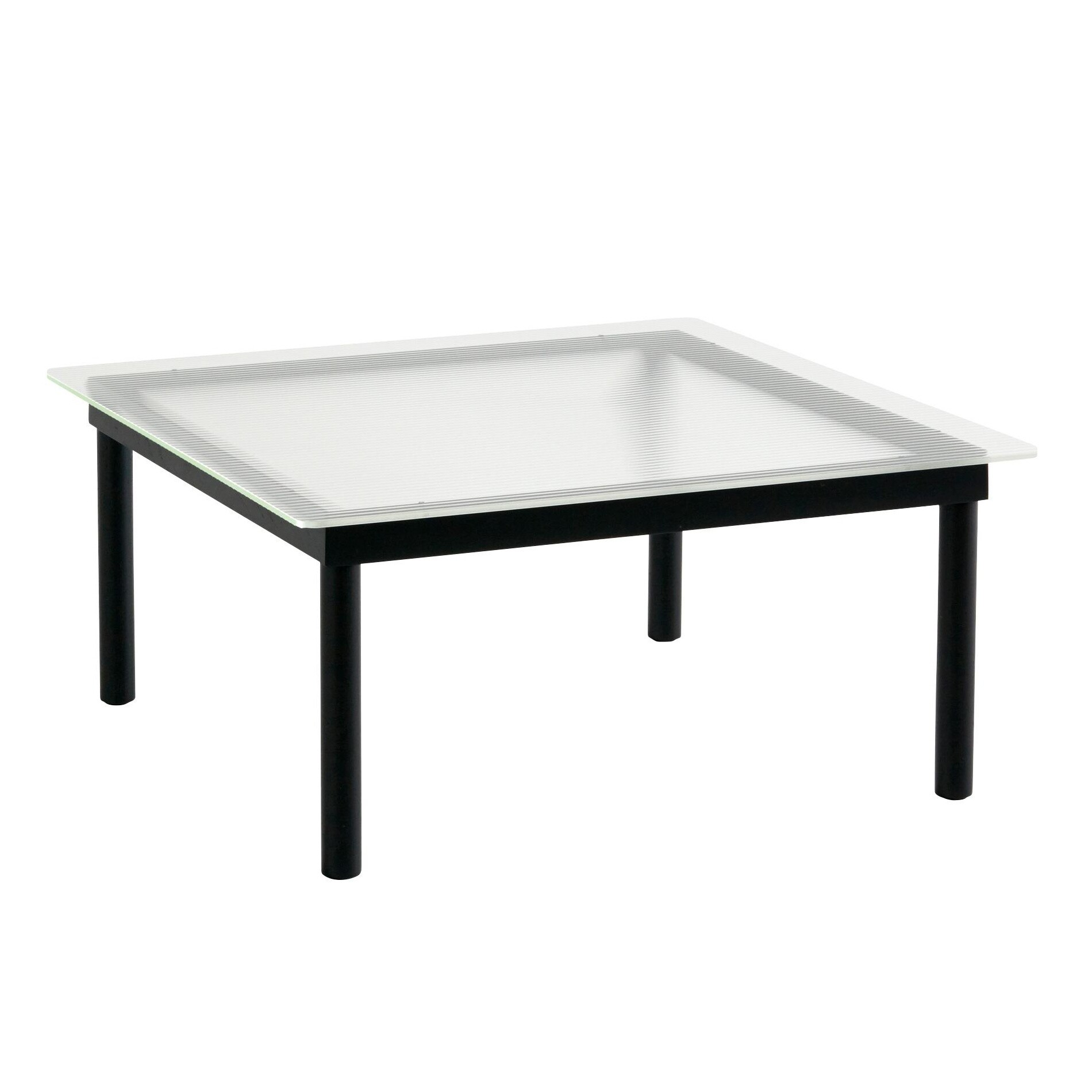 Kofi Coffee Table Black Lacquered Oak Base 80x80cm