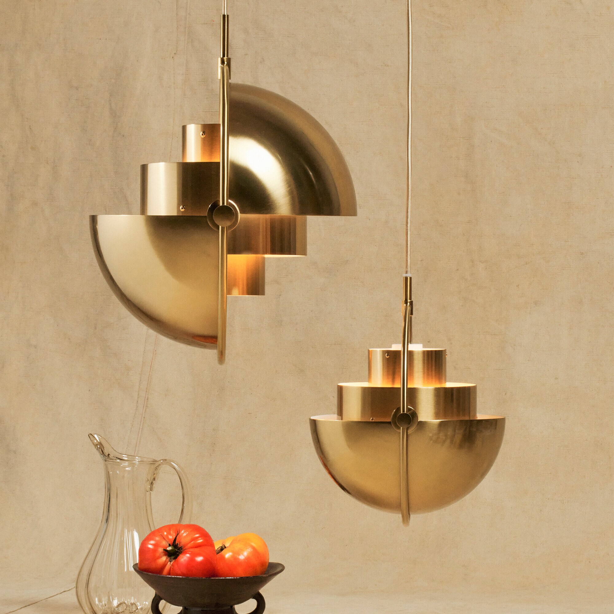 Multi-Lite Suspension Lamp Ø25.5cm Frame Brass