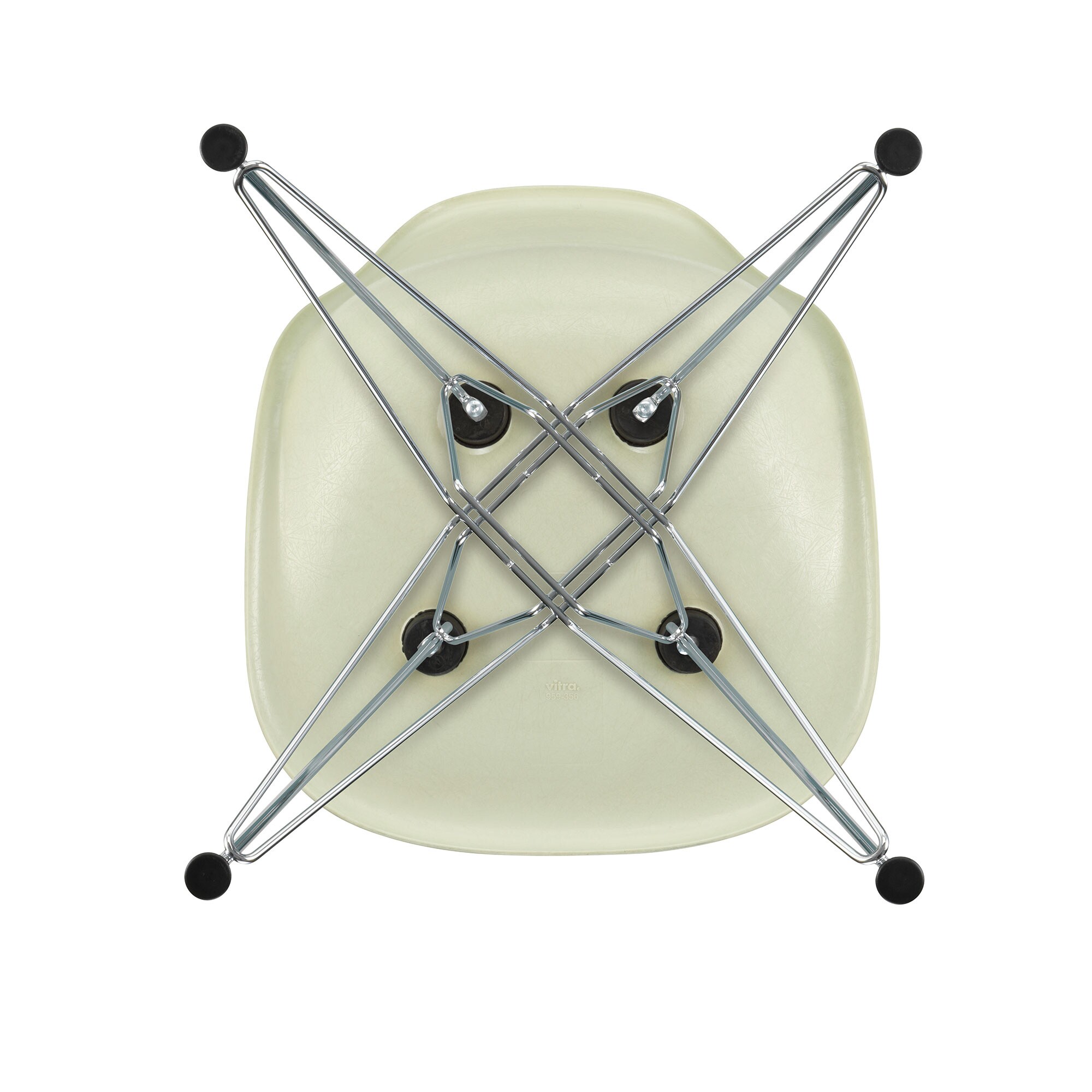 Eames Fiberglass Side Chair DSR Chromed Base